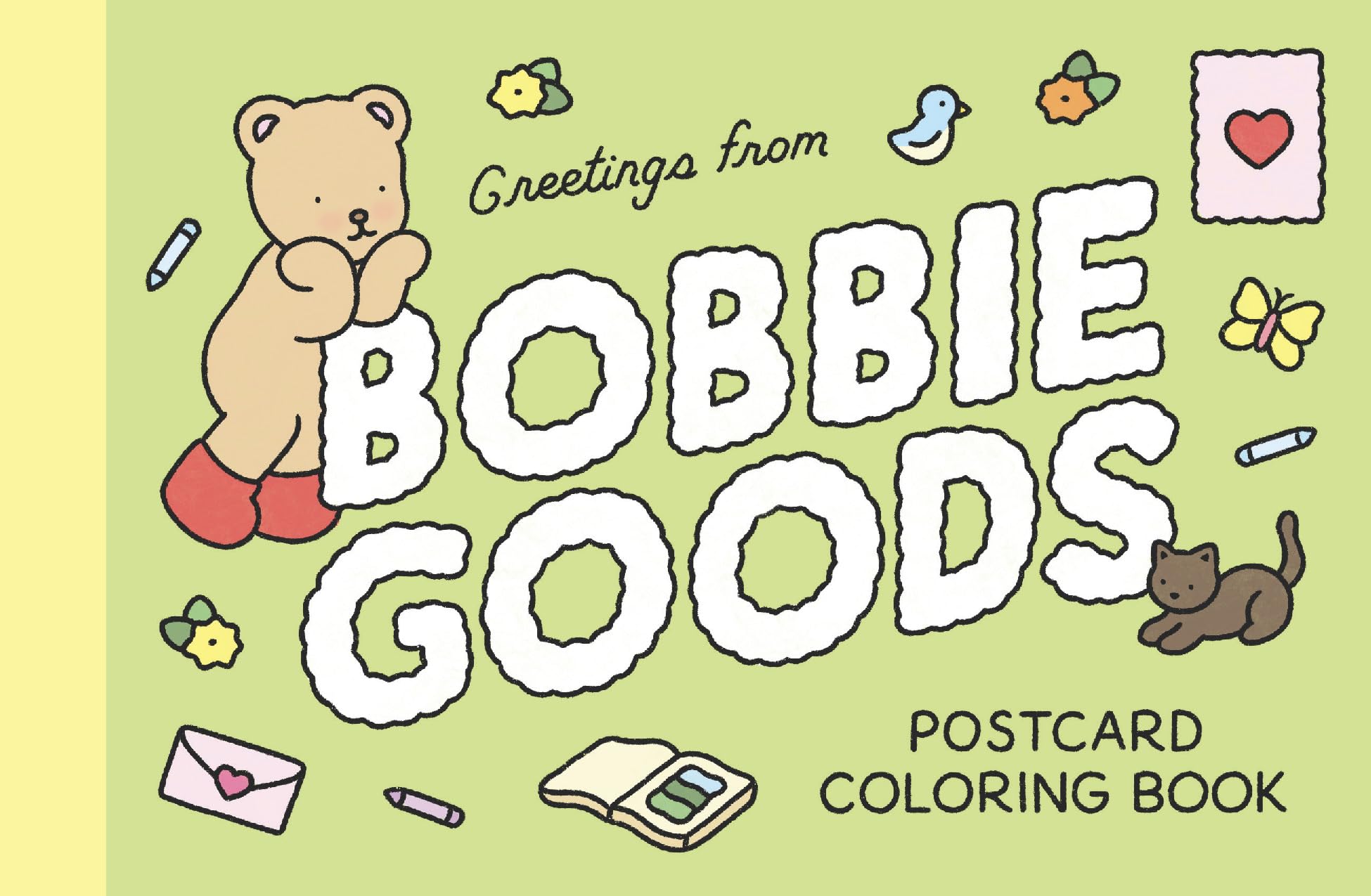 Walter Foster Publishing Bobbie Goods Postcard Coloring Book - 20 Detachable Postcards | 35 Stickers