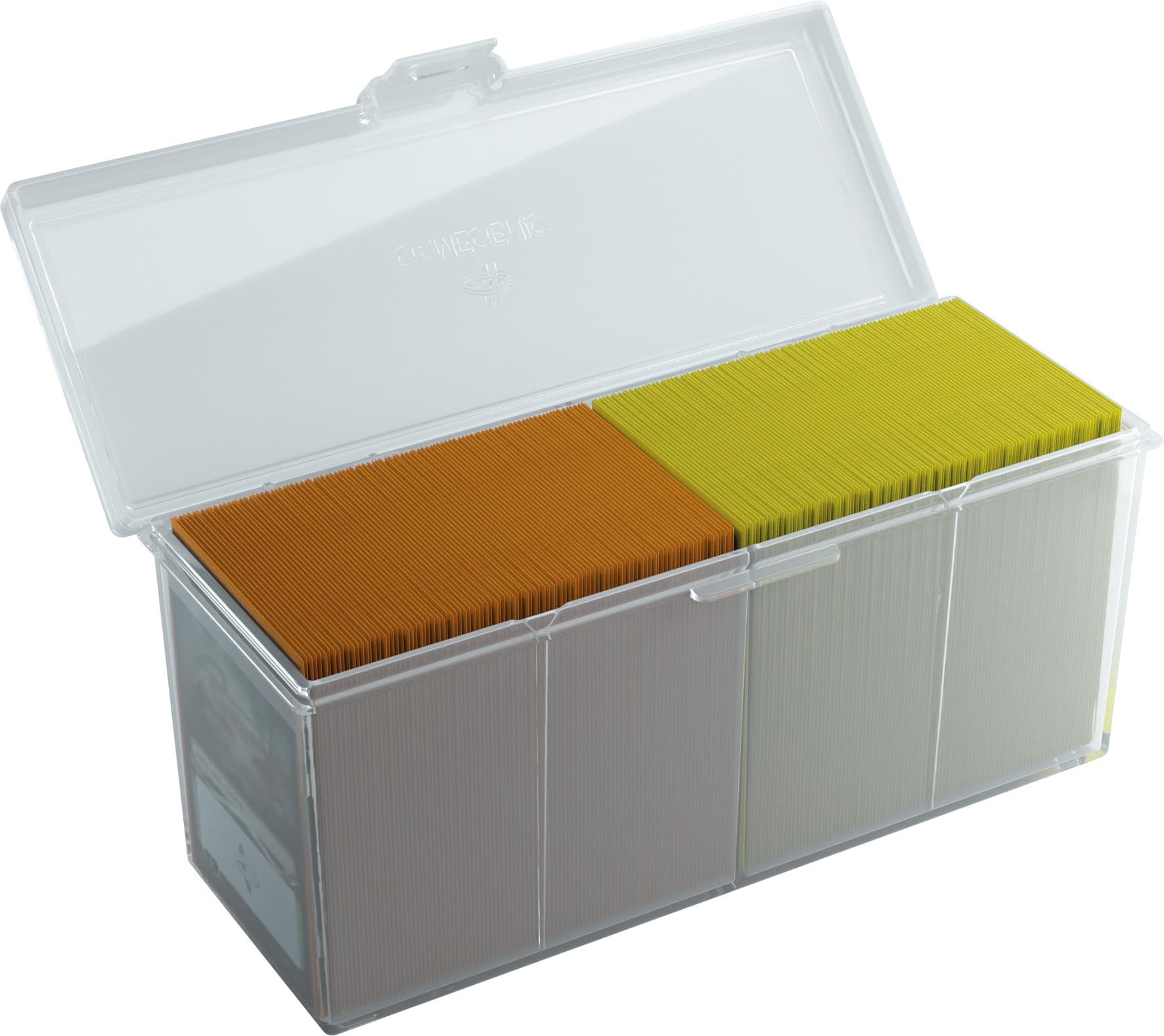 Gamegenic Fourtress 320-Card Deck Holder - Rigid Stackable Box with Lock, Clear 7