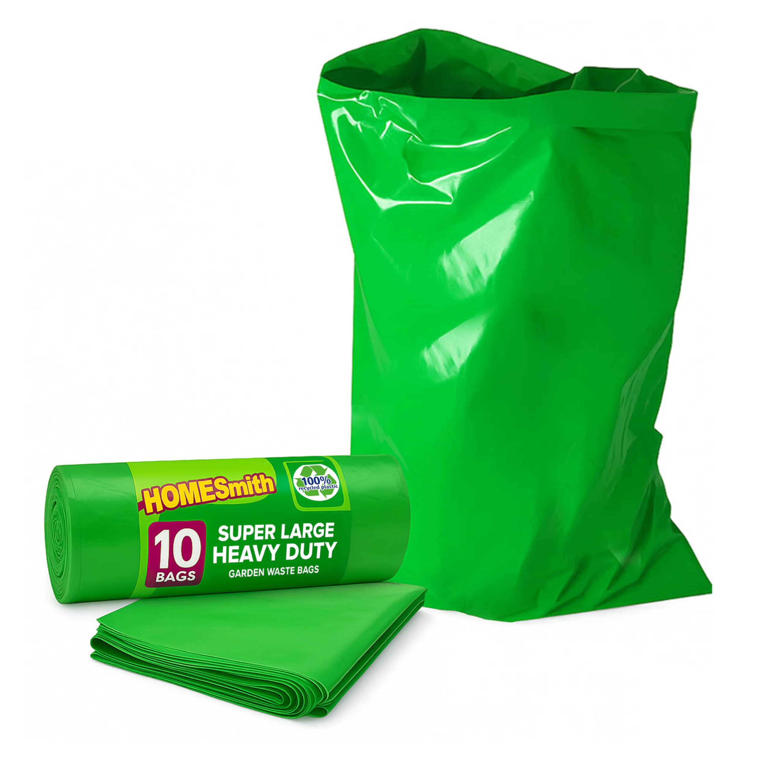 HOMESmith Super Large Heavy Duty Garden Waste Bags for Rubble, Soil & DIY Debris
