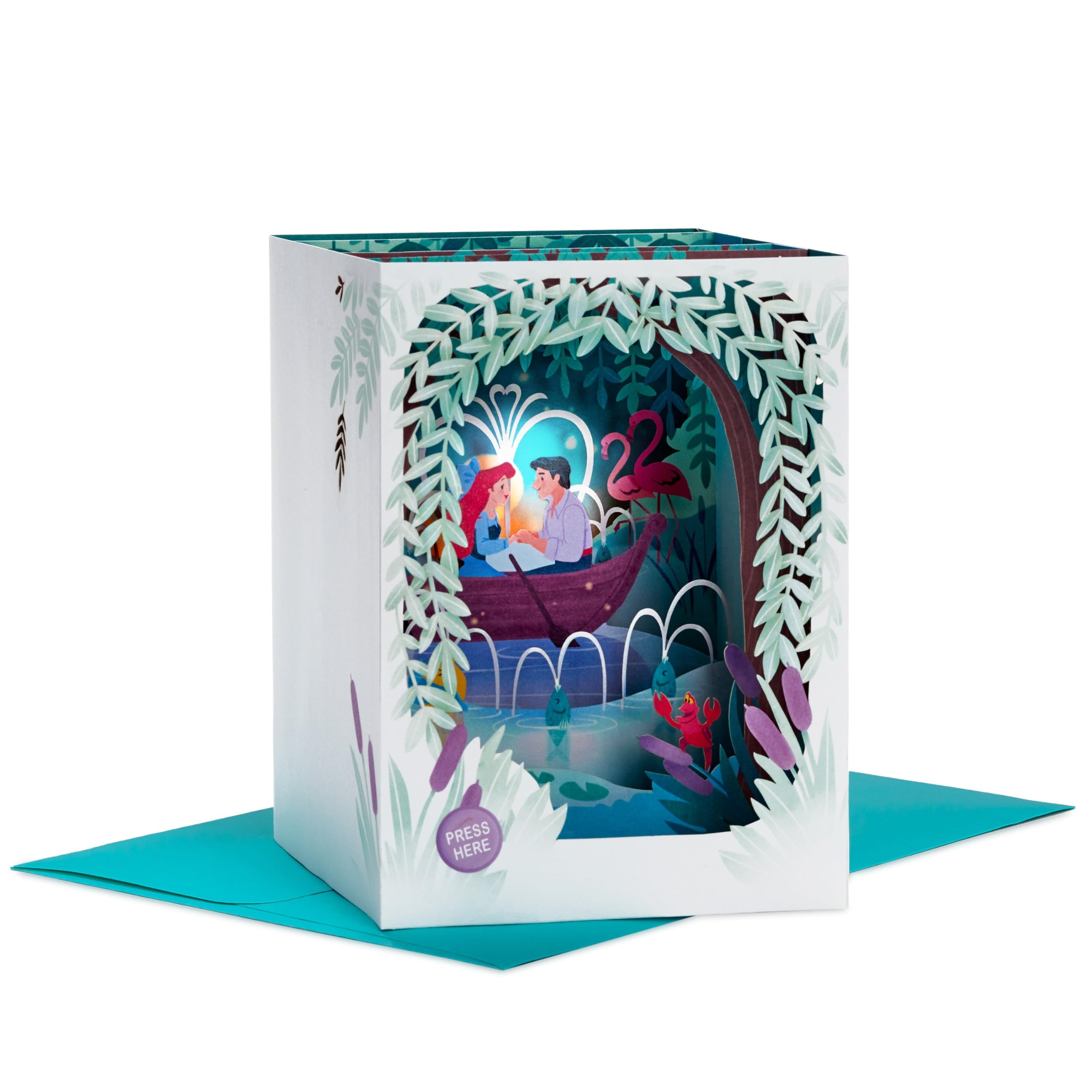 Hallmark Paper Wonder Disney The Little Mermaid 3D Musical Birthday Greeting Card with Lights 2