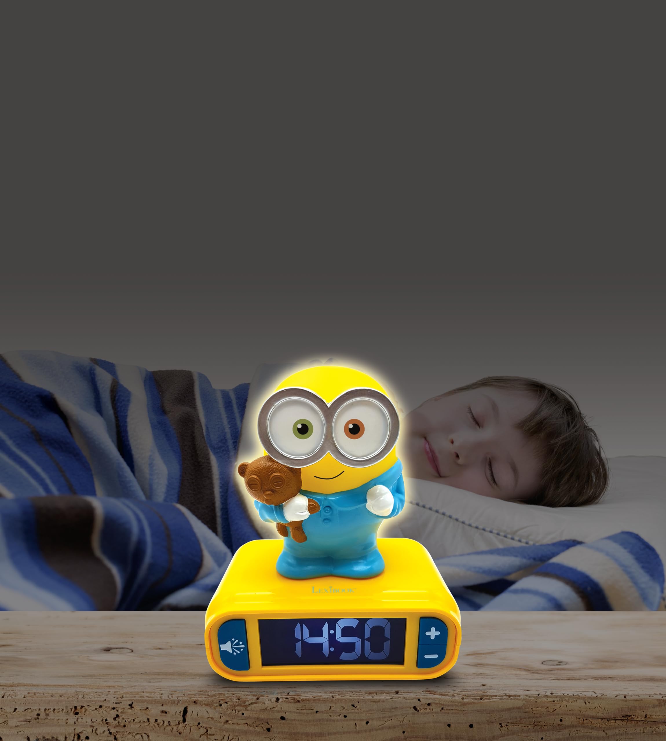 LEXIBOOK Minions Digital Alarm Clock with Night Light - Bob Light-Up Feature, Snooze & Sound Effects 5
