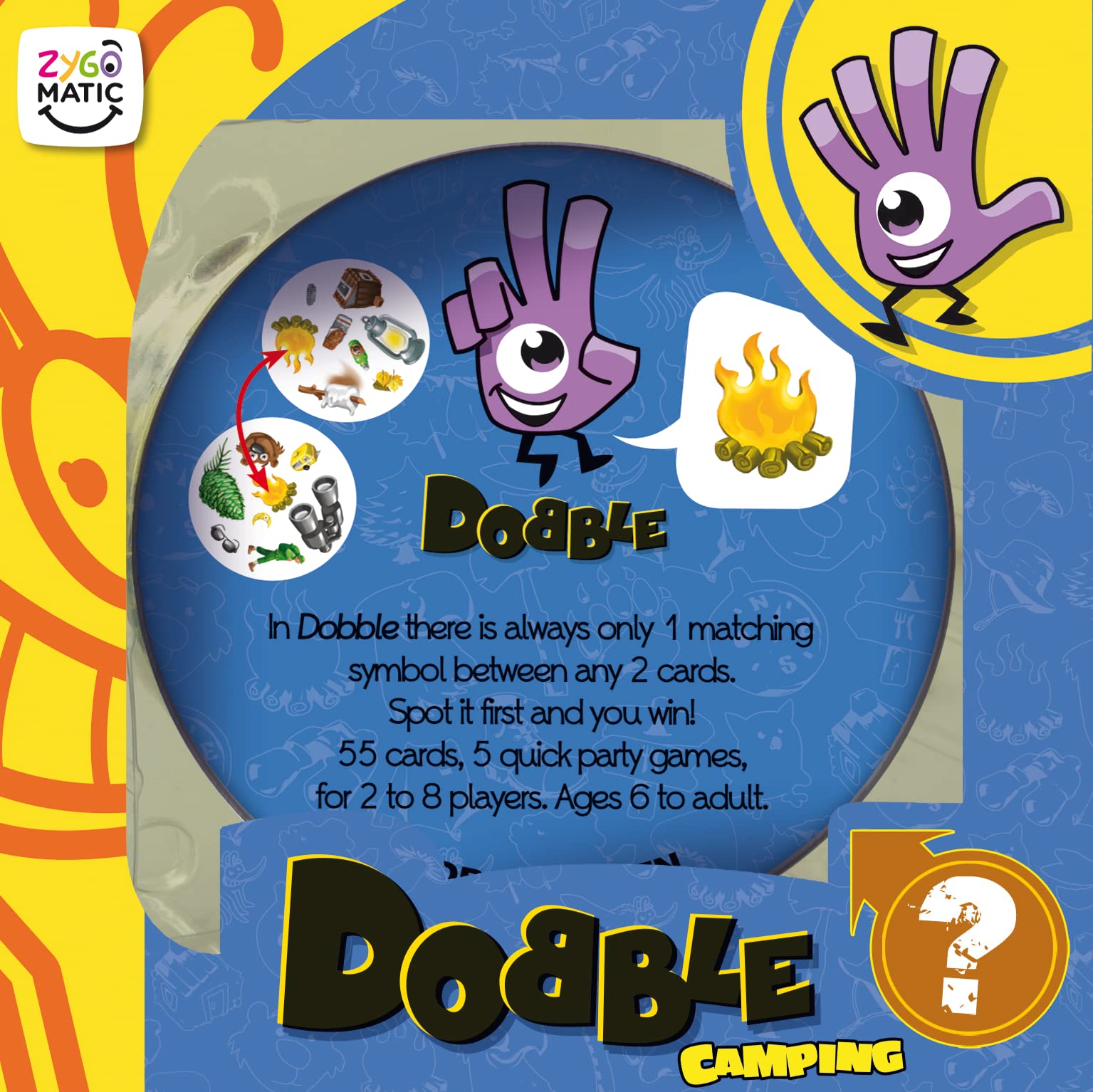 Asmodee Dobble Camping Card Game for Ages 6+ | 2-8 Players | 15-Minute Play Time 9