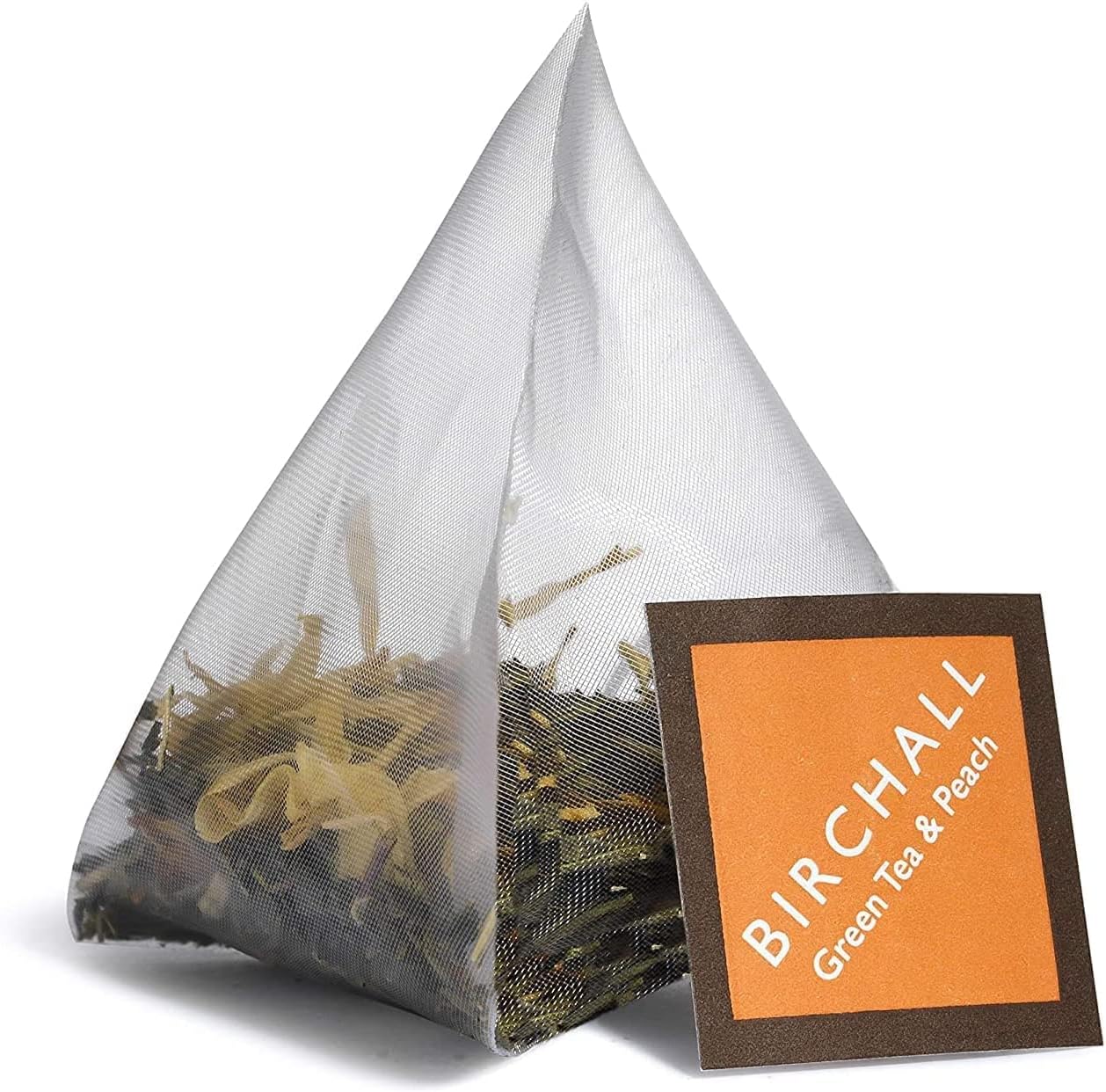 Birchall Green Tea & Peach - 20 Enveloped Plant-Based Prism Tea Bags 5