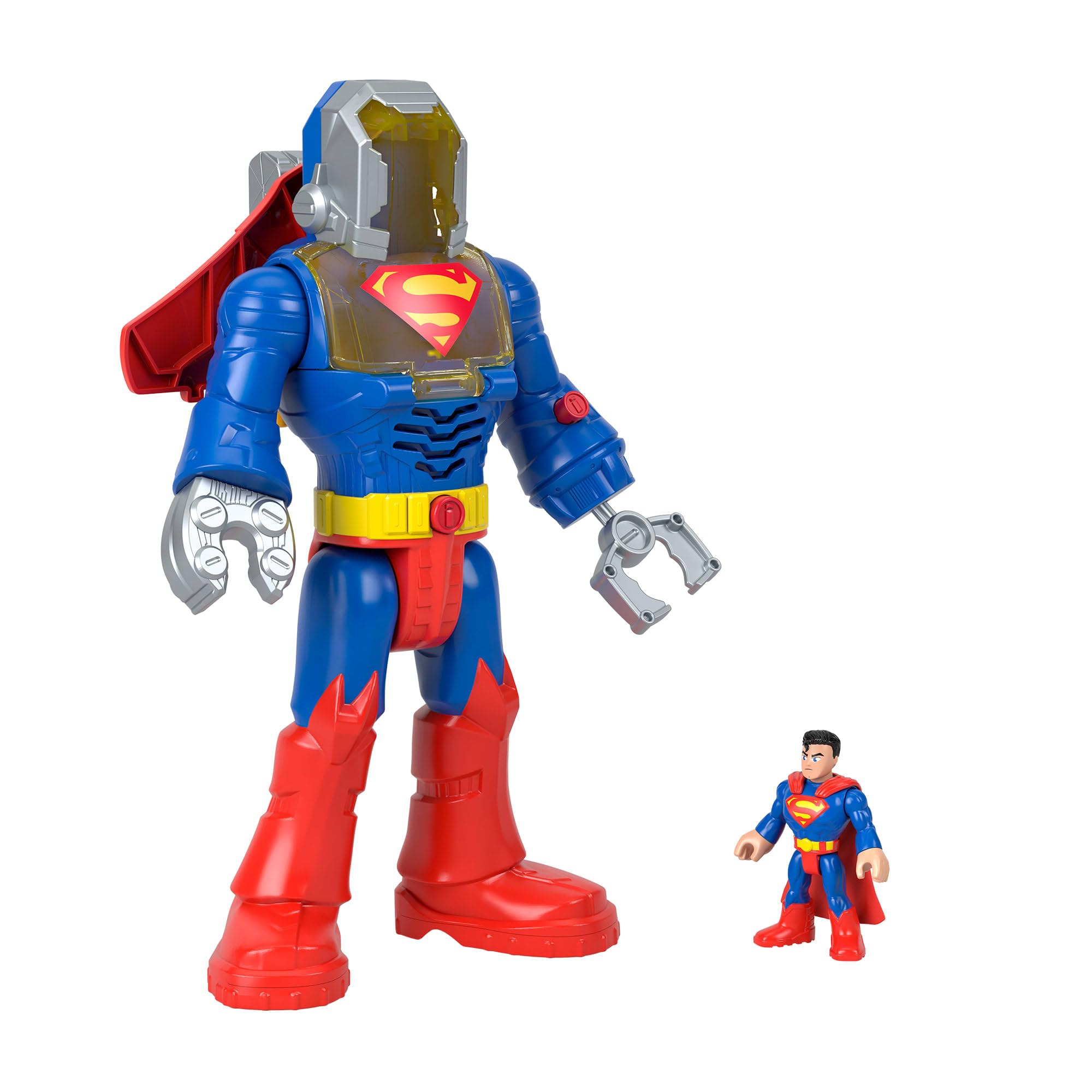 Fisher-Price Imaginext DC Super Friends Superman Exo Suit Robot Playset - 12-Inch Action Figure with Lights & Sounds