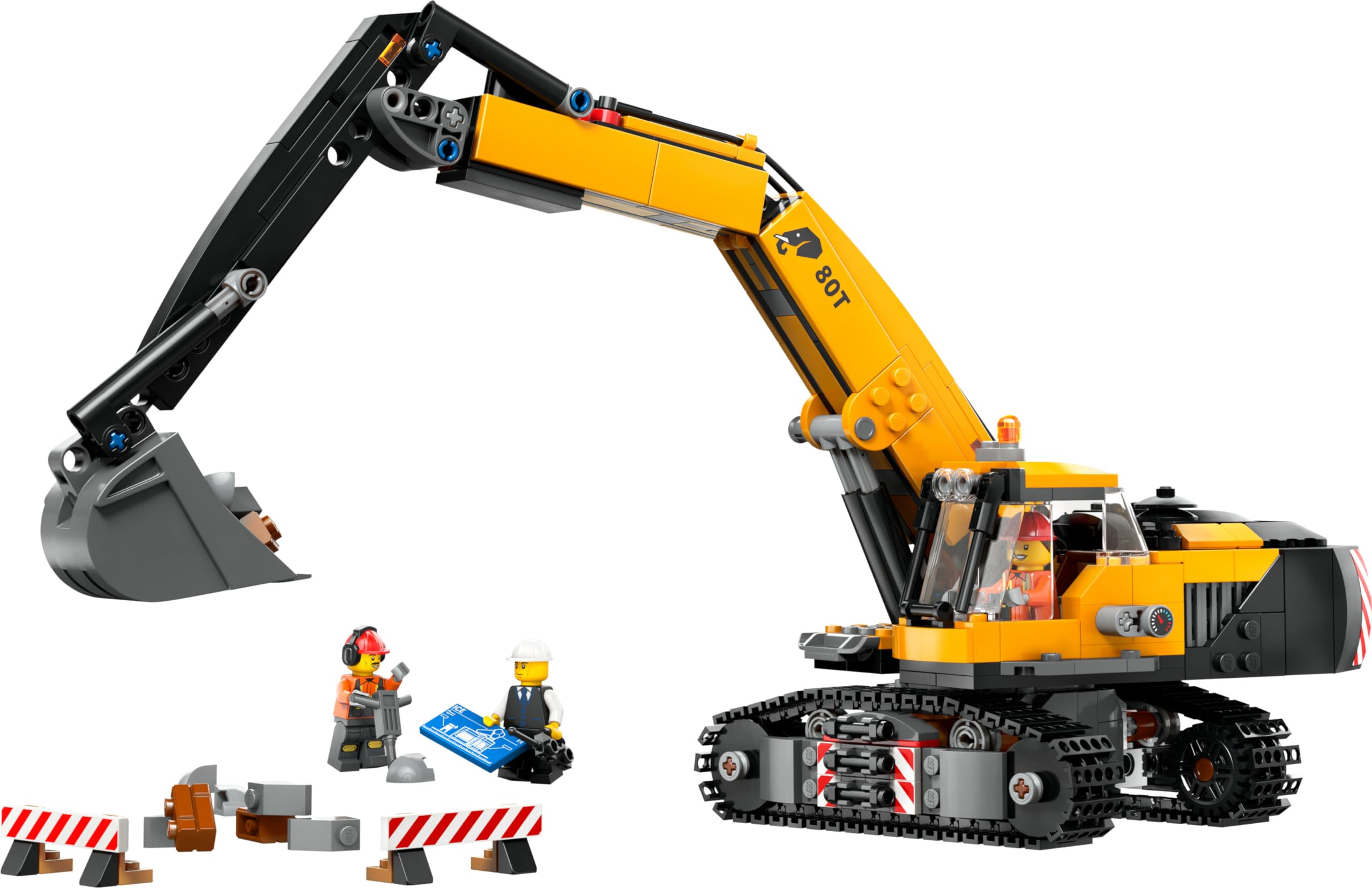 LEGO City Yellow Construction Excavator Toy - 633-Piece Building Set for Ages 8+ 13