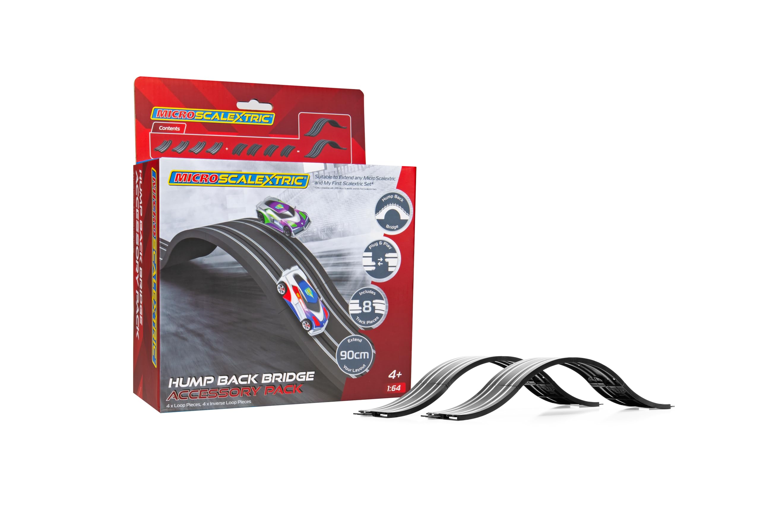 Scalextric G8049 Hump Backed Bridge Micro Scalextric Accessory Pack | Plastic | Multiple Colors