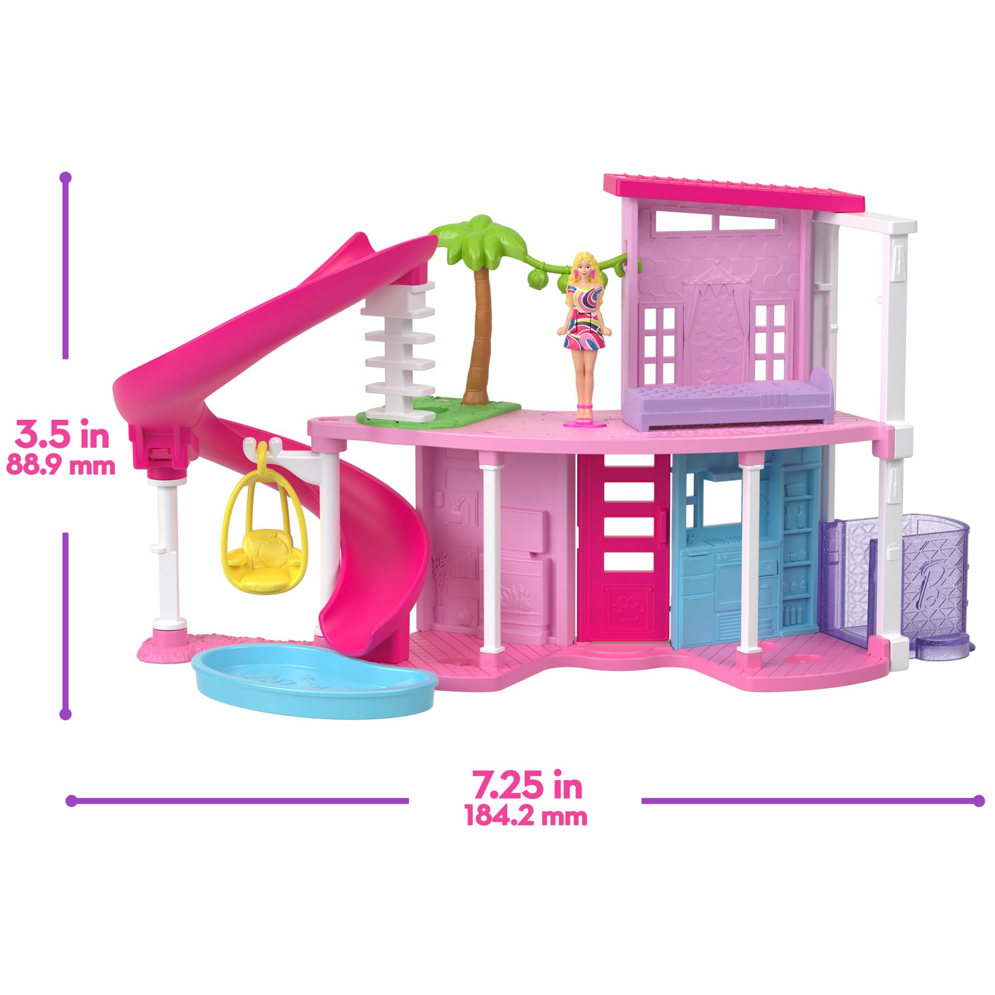 Mini BarbieLand World of Bundle - Playset with DreamHouse, 4 Dolls & 3 Vehicles 5