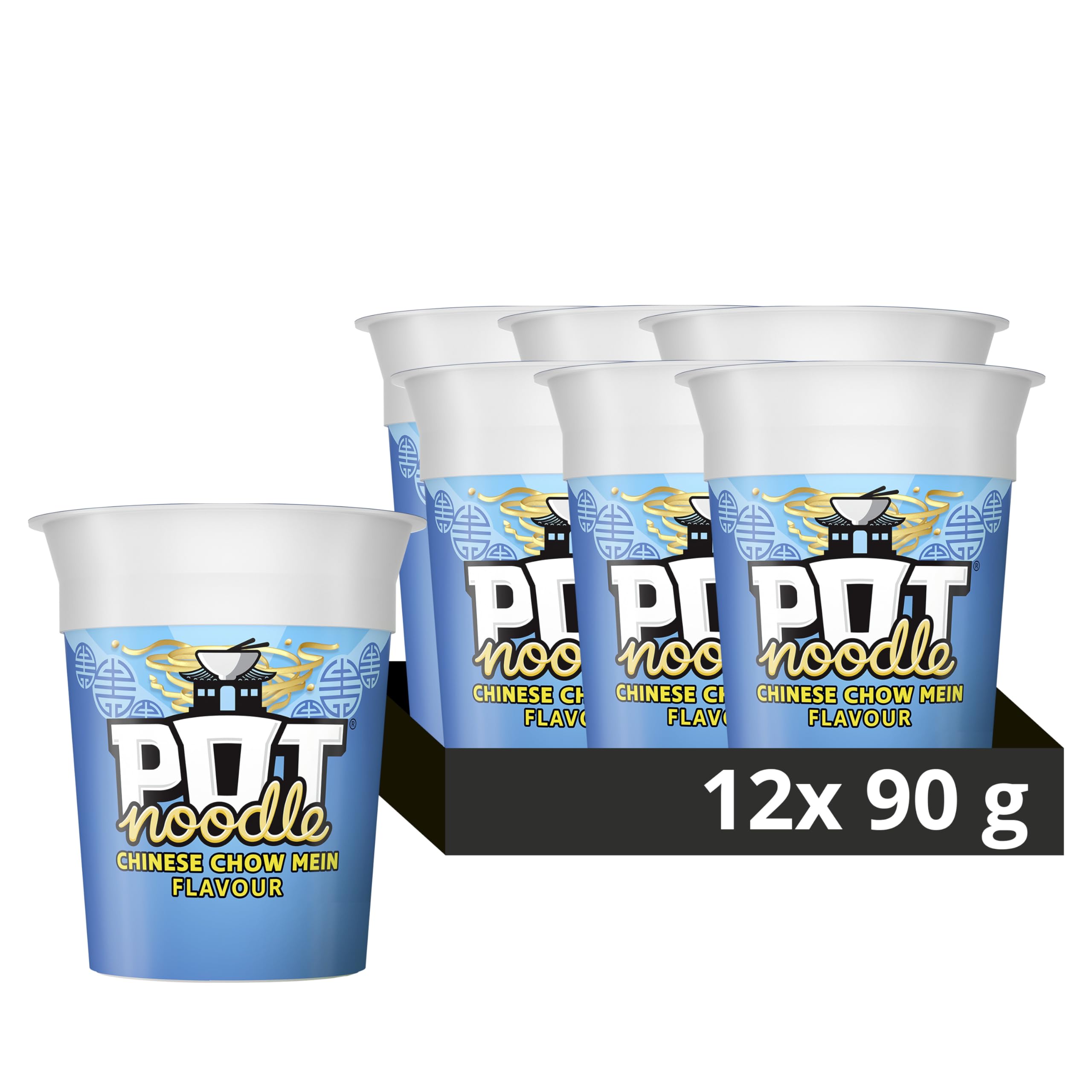 Pot Noodle Chinese Chow Mein Vegetarian Instant Noodles 12 x 90 g 13