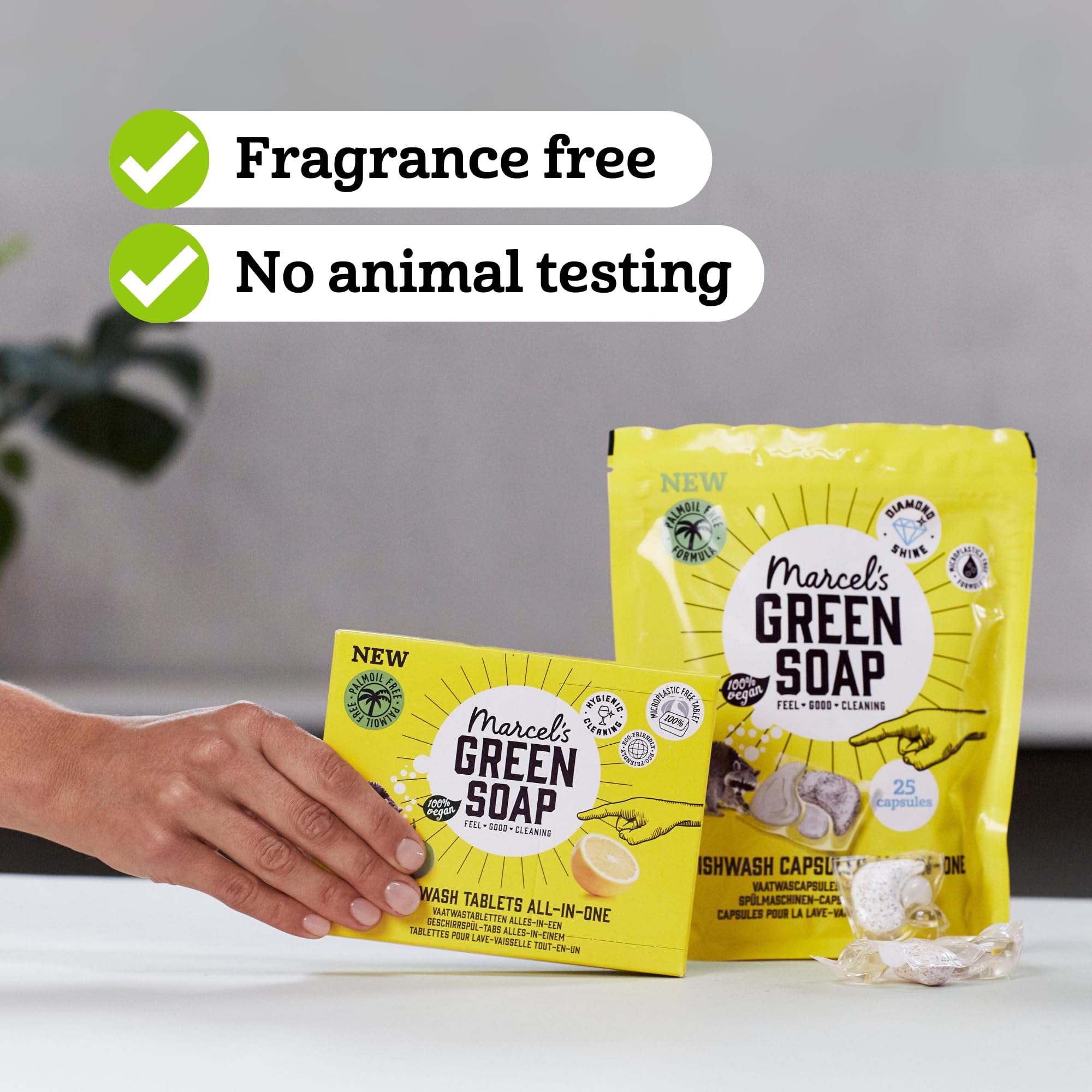 Marcel's Green Soap Dishwasher Capsules - All-in-One 99% Biodegradable Capsules - Grapefruit & Lime - 25 Pack 5