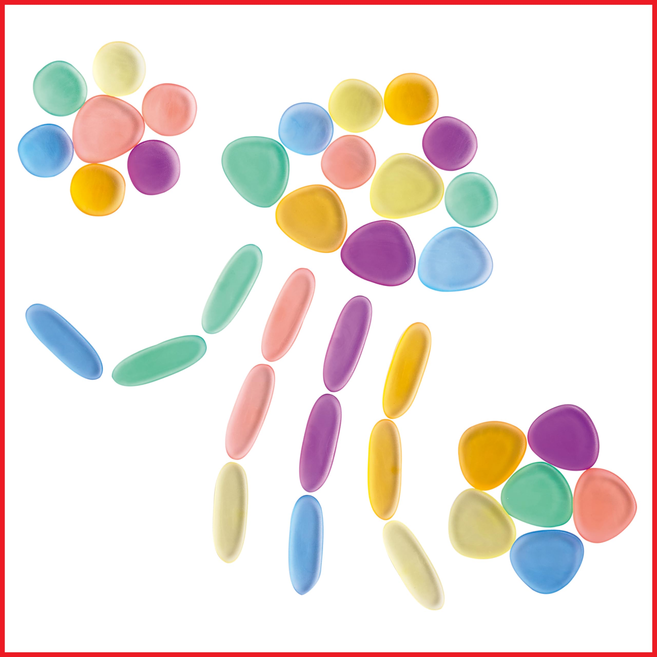 Rainbow Pebbles Junior - Transparent Educational Toy Set for Ages 18m+ 5