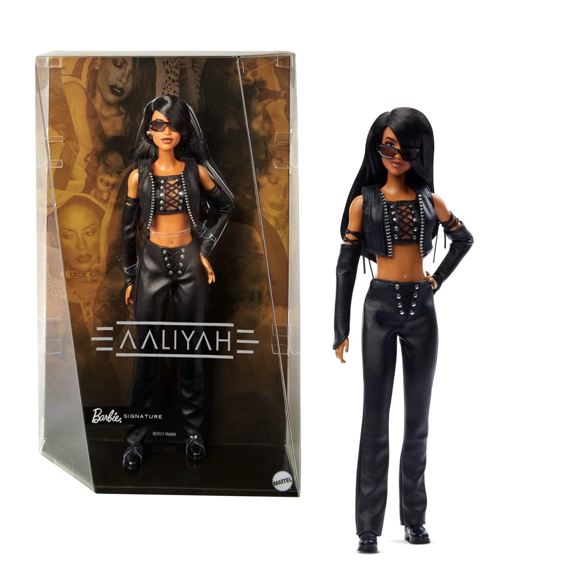 Barbie Signature Aaliyah Collectible Doll - '90s Inspired Faux Leather Outfit