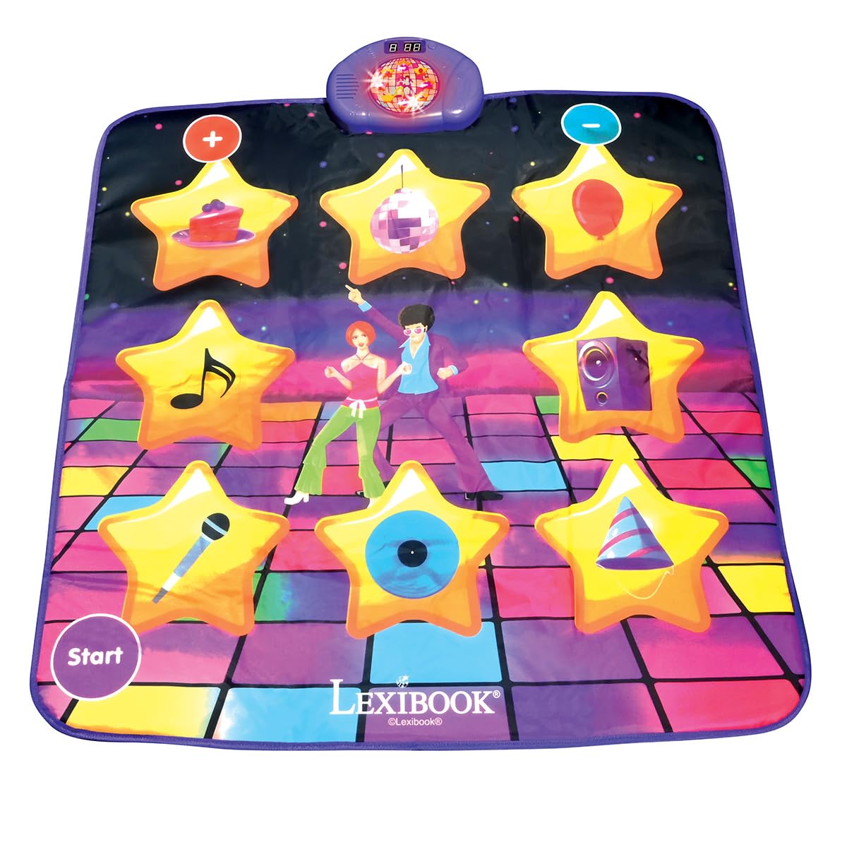 LEXIBOOK Electronic Dance Floor Mat - Illuminated Keys, Bluetooth Speaker, 6 Game Modes 7