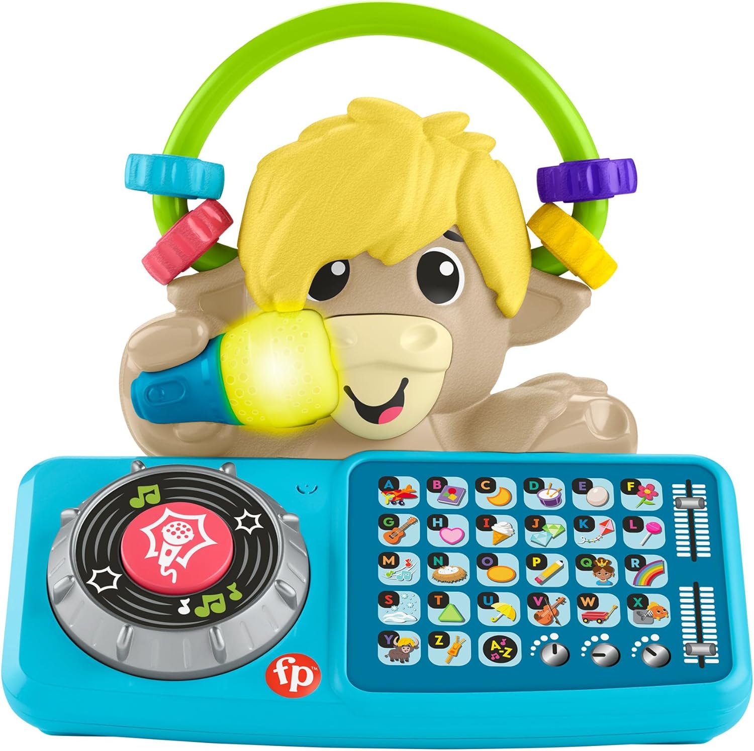 Fisher-Price Link Squad A to Z Yak Musical Learning Toy - Interactive DJ Playset for Toddlers 9M+