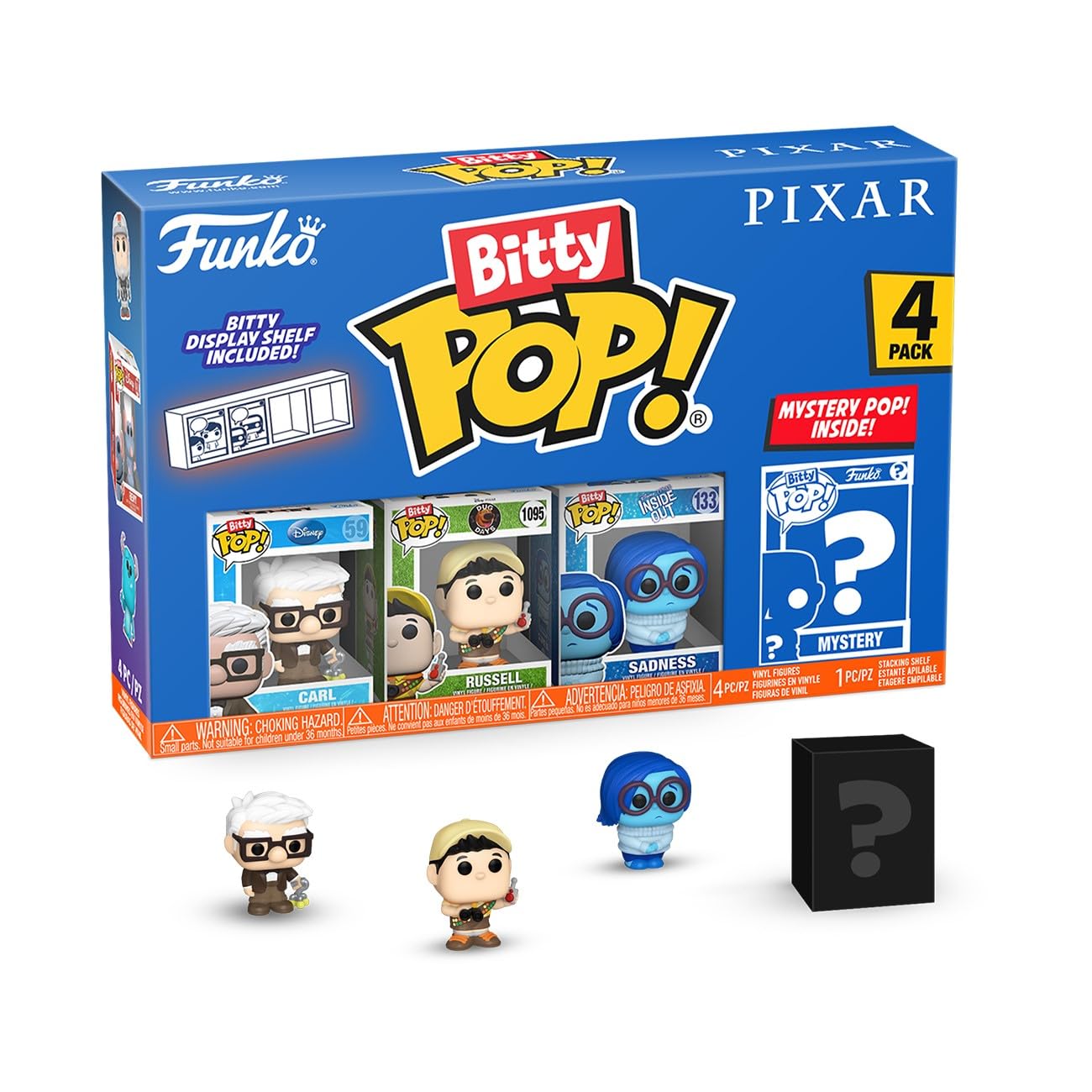 Funko Bitty Pop! Pixar - UP 4PK - Carl, Russell (Dug Days), Dug and a Surprise Vinyl Figure 8