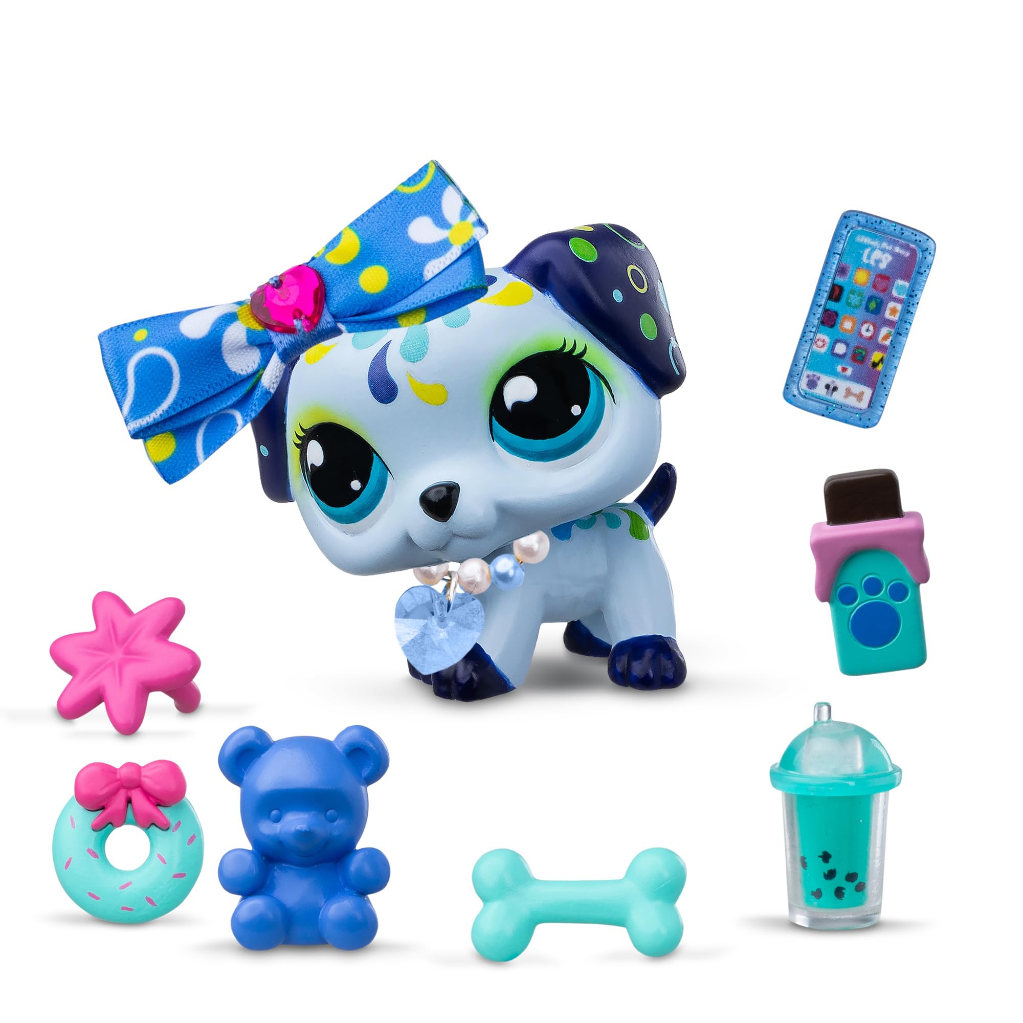 Littlest Pet Shop Sweet and Stylish Deluxe Dalmatian - Bobble Head Pet with 9 Accessories & Virtual Code 5