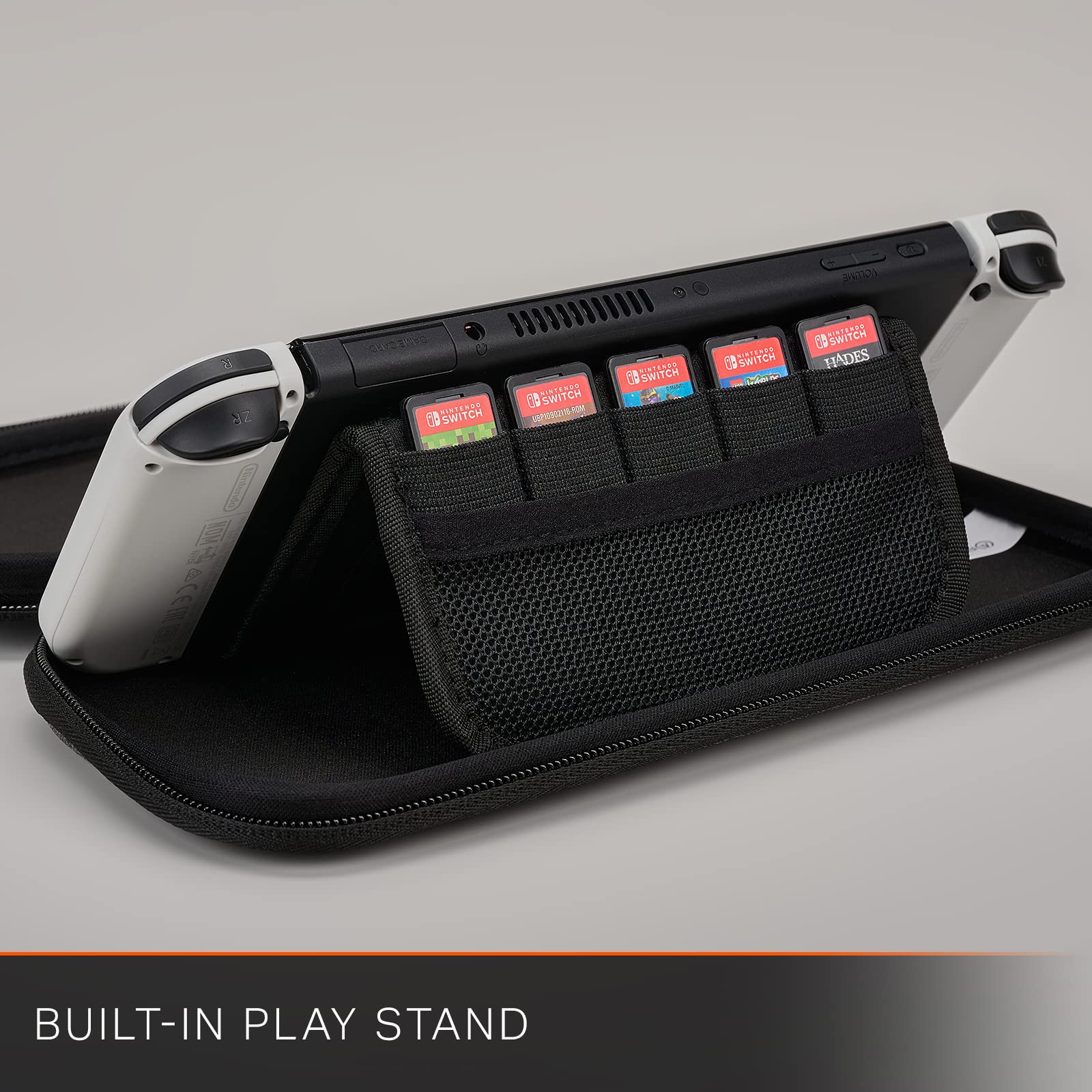 PowerA Slim Case for Nintendo Switch - OLED Model, Switch, and Switch Lite - Charcoal 5