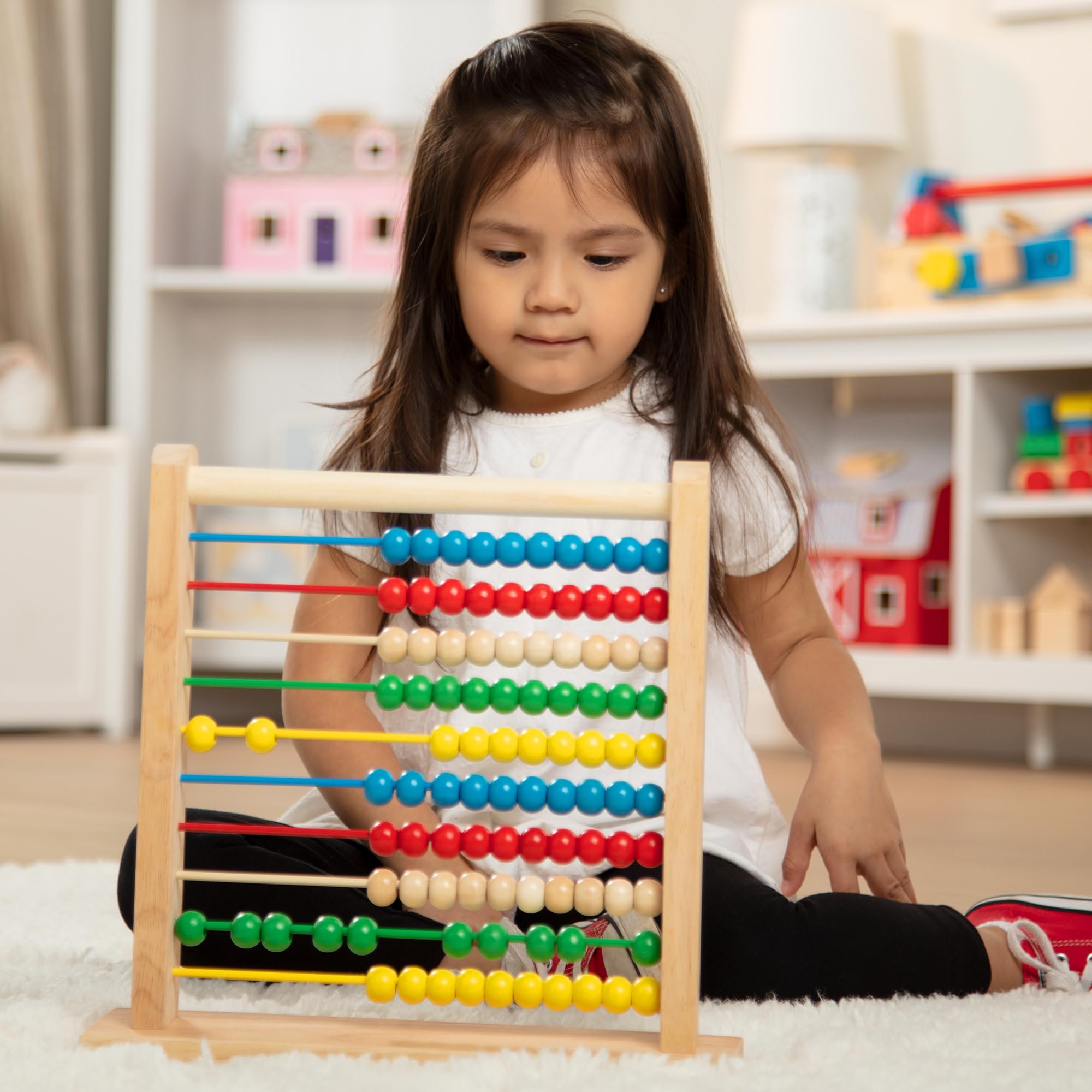 Melissa & Doug Wooden Abacus - Educational Counting Frame for Kids 12