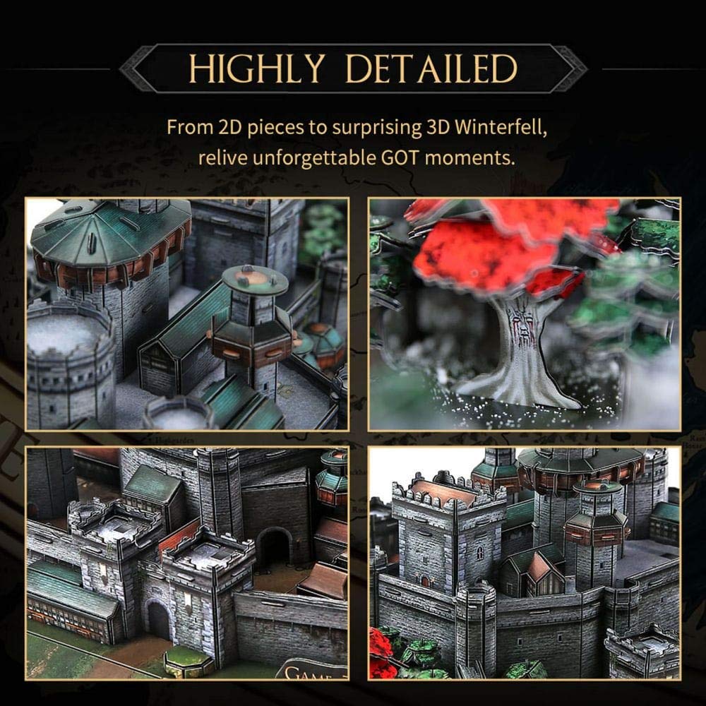Game of Thrones Winterfell 3D Puzzle - 430-Piece Building Kit for Ages 8+ 13