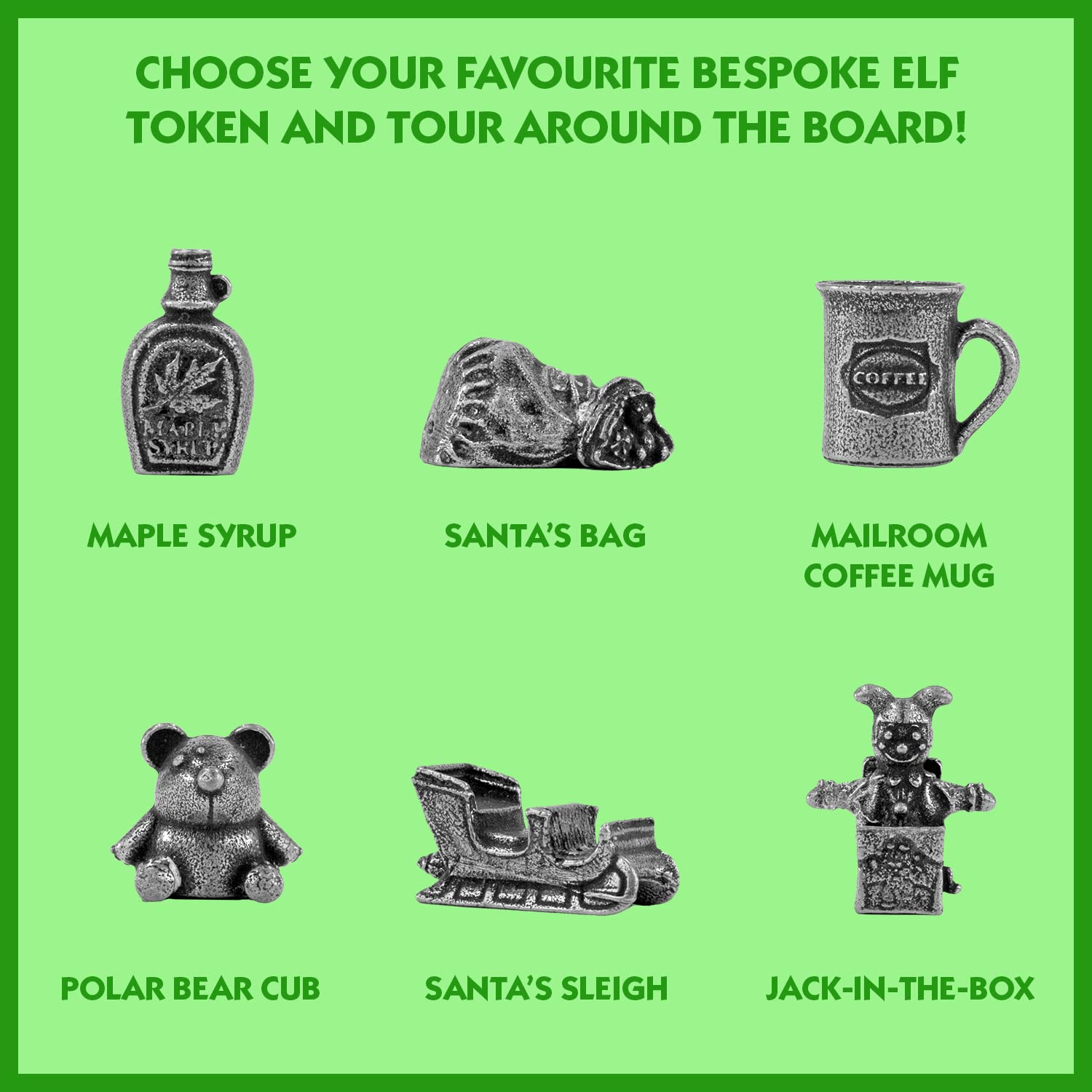 Winning Moves Elf Monopoly Board Game - Festive Token Edition with Santa's Workshop and Empire State Building 7