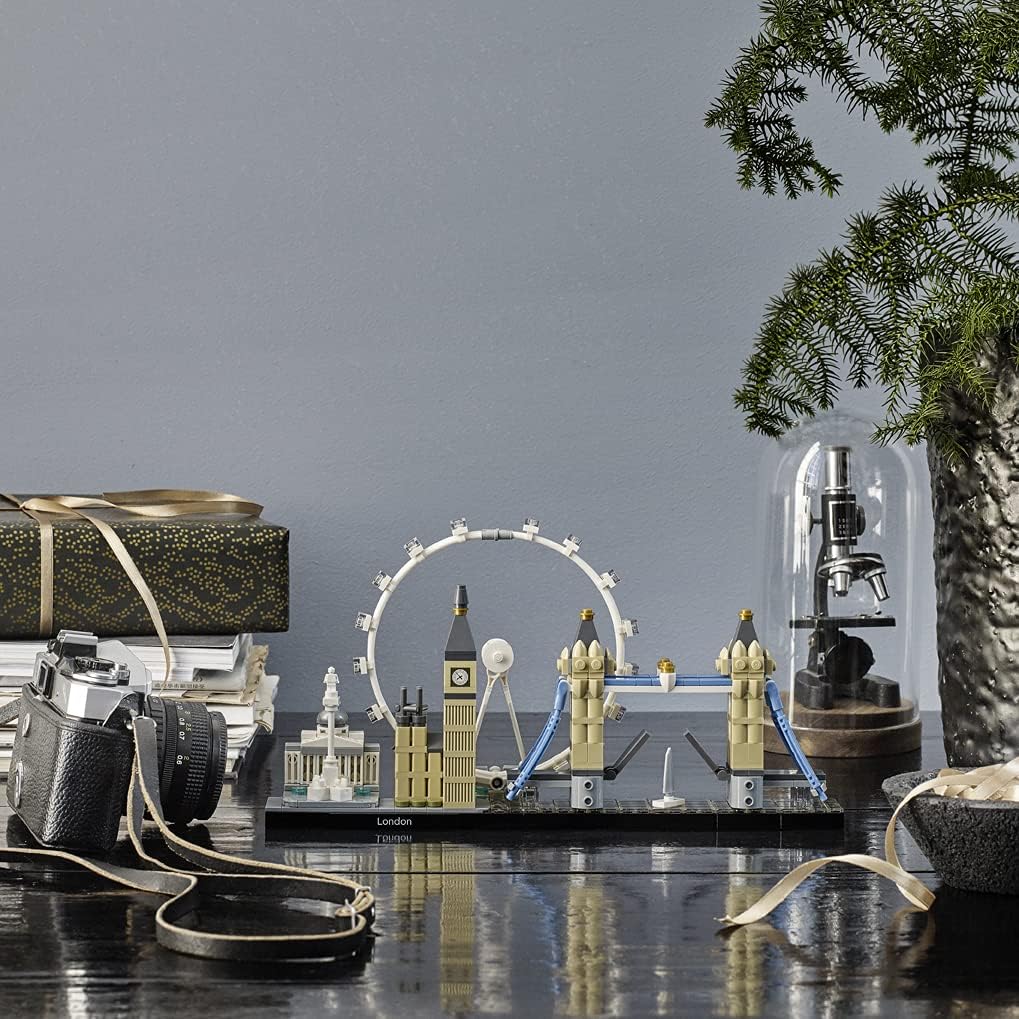 LEGO Architecture Skyline London 21034 - Big Ben, Tower Bridge, London Eye Building Set 10