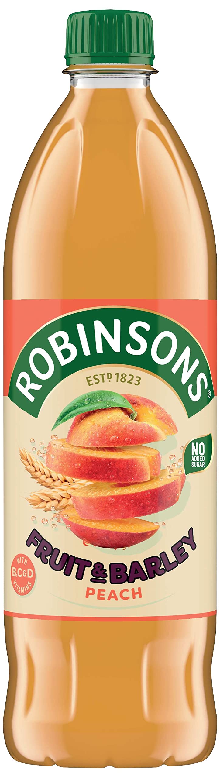 Robinsons Fruit & Barley Peach Squash - No Added Sugar, Low Calorie | 1 L 2