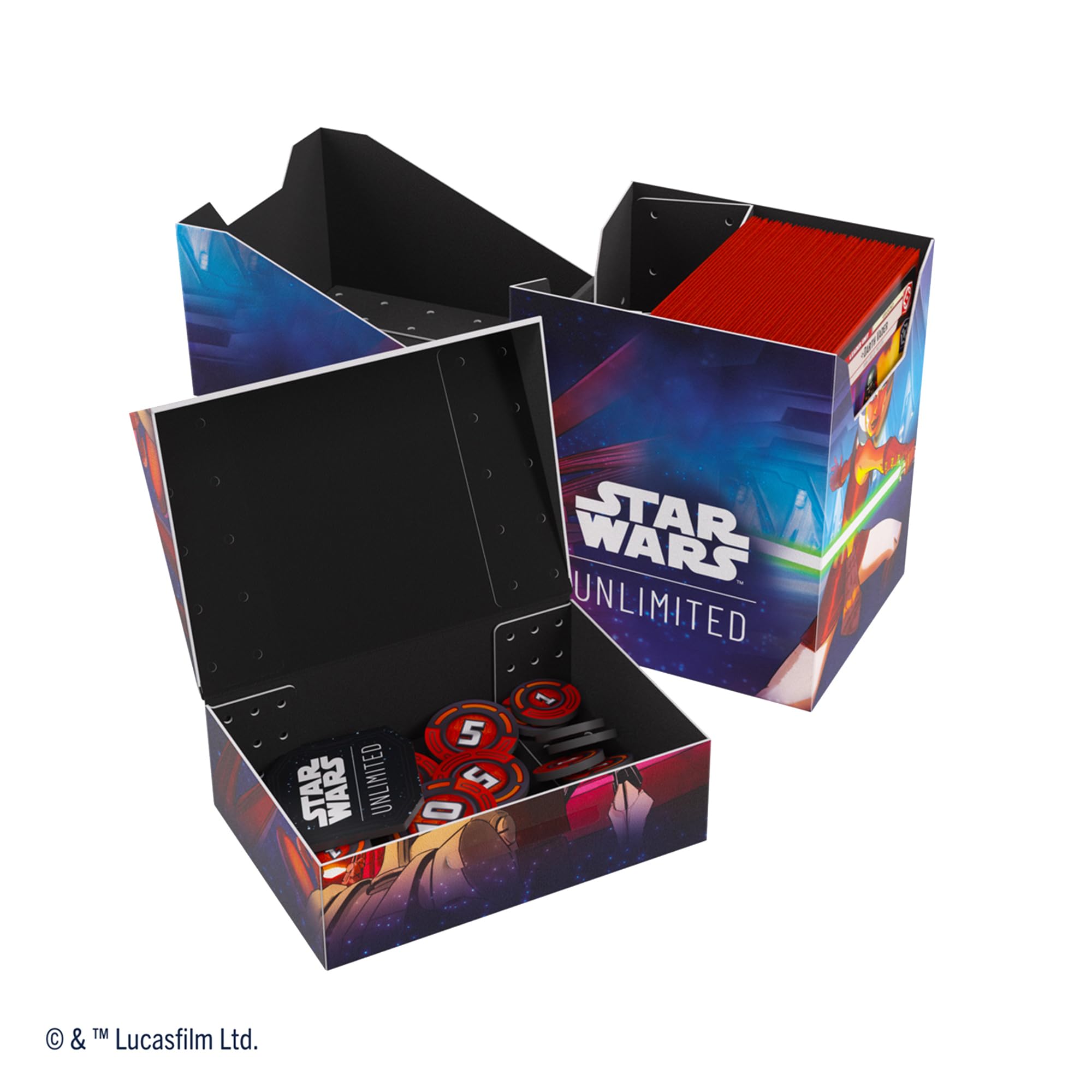 Gamegenic Star Wars Unlimited Soft Crate - Deck Box with Token Storage for Ahsoka Tano & General Grievous 9