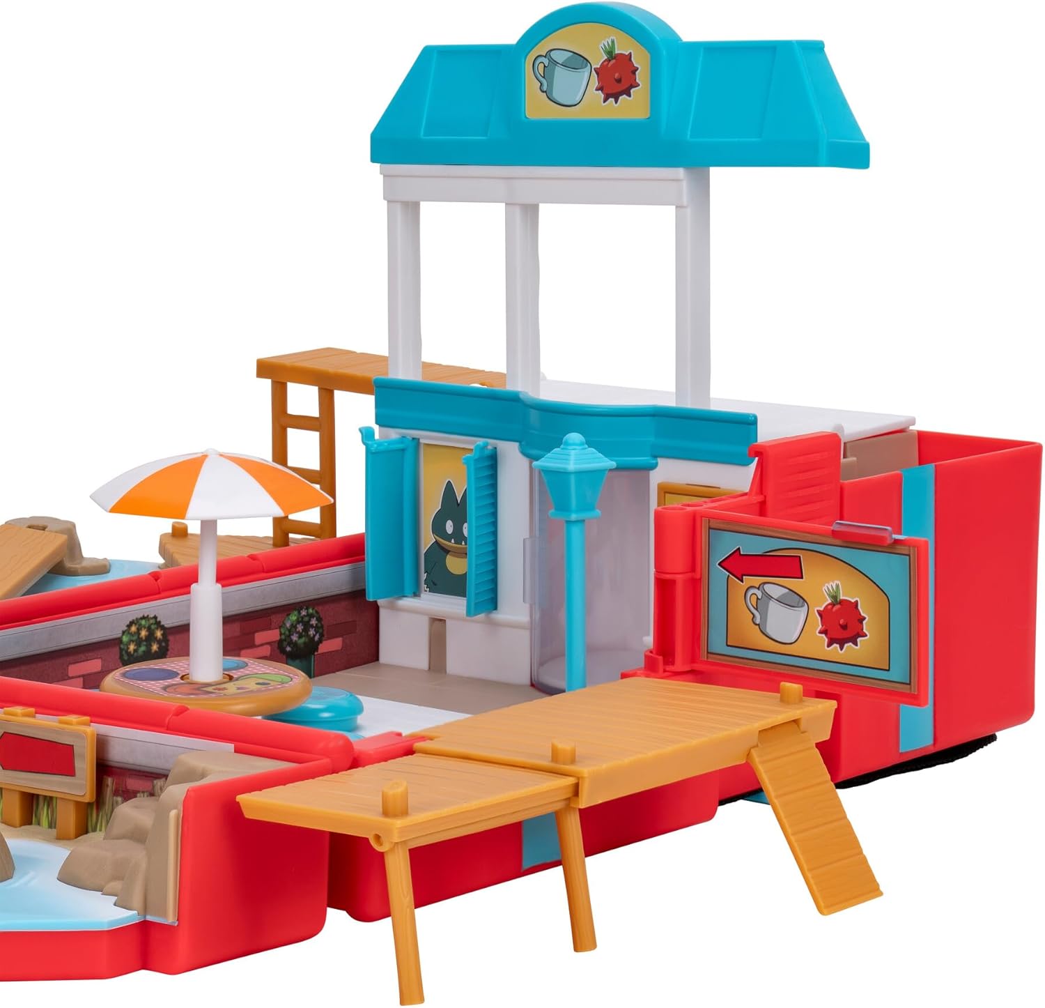 Pokémon Carry Case Beach Battle Playset - Portable Transforming Backpack with Pikachu Figure 6