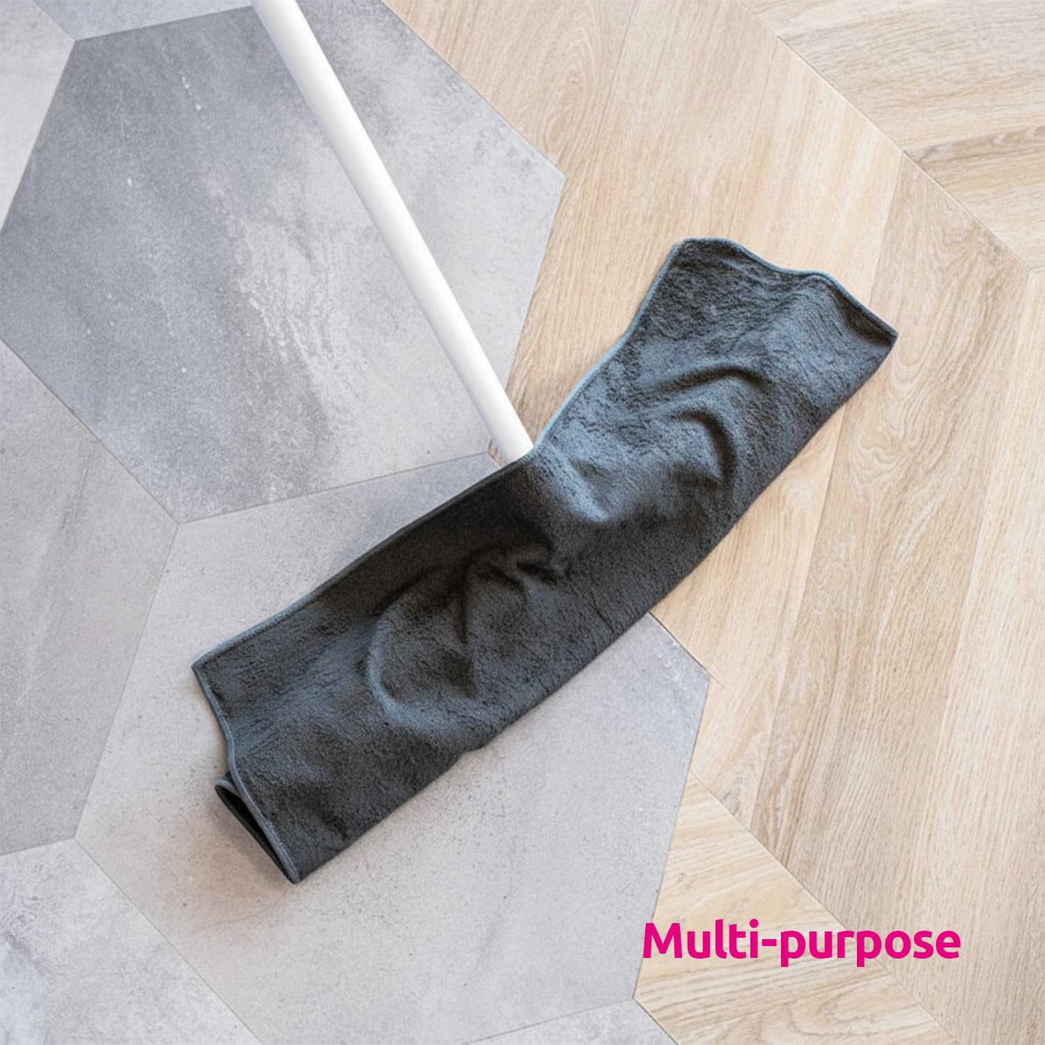 Sorbo Microfibre Floor Cloth - Streak Free, Super Absorbent, Multi-Purpose Cleaning | Grey 7
