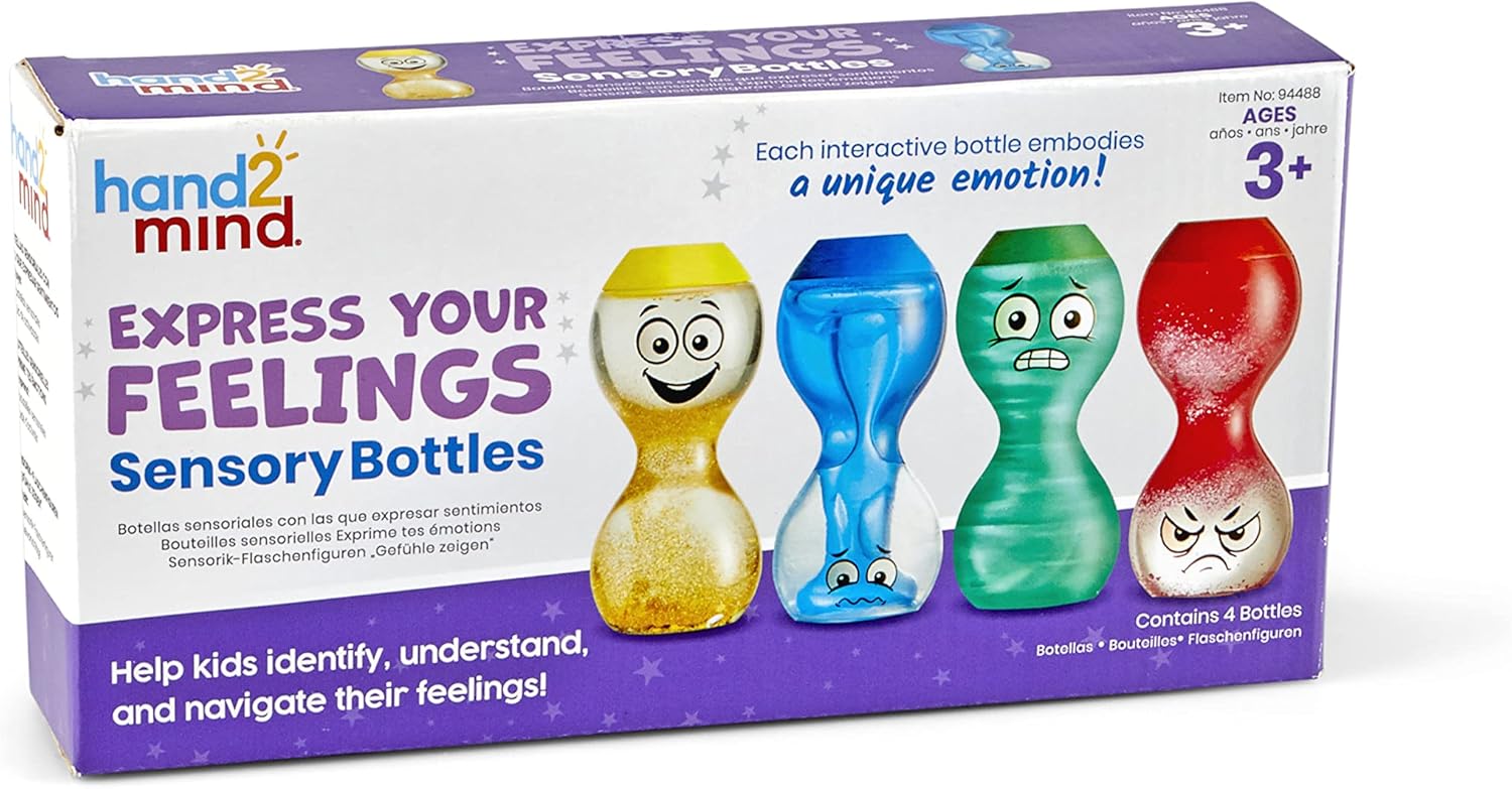 Learning Resources Express Your Feelings Sensory Bottles - Emotional Learning Toy for Ages 3+ 5