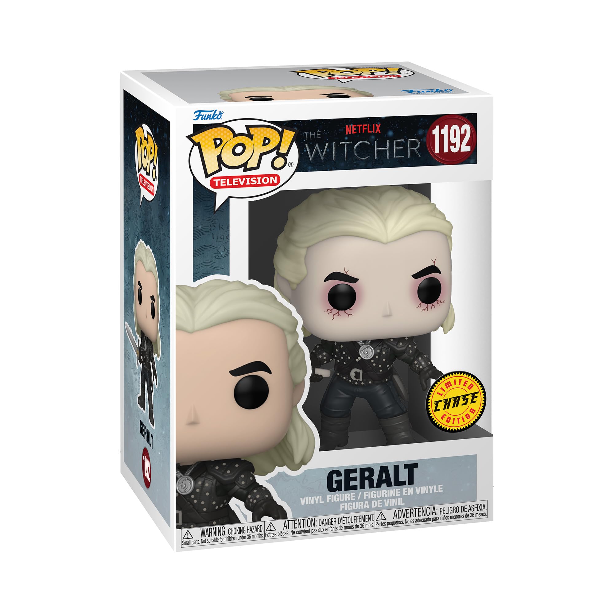Funko Pop! Geralt - The Witcher Vinyl Figure | ~3.75 in | Silver | Limited Chase Variant 3