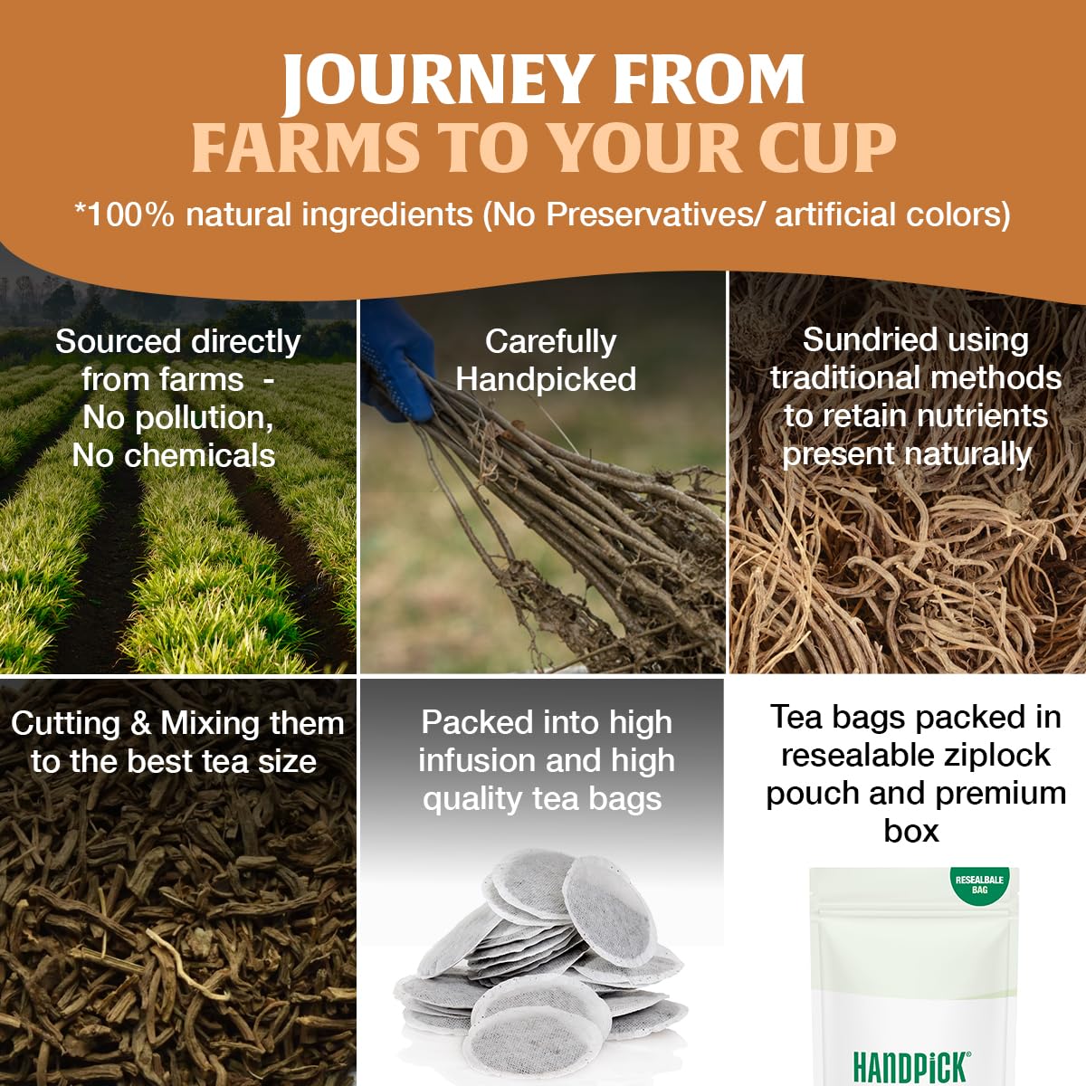 HANDPICK Valerian Root Tea Bags (Valeriana) 50 Count | Non-GMO, Caffeine-Free Herbal Tea 9