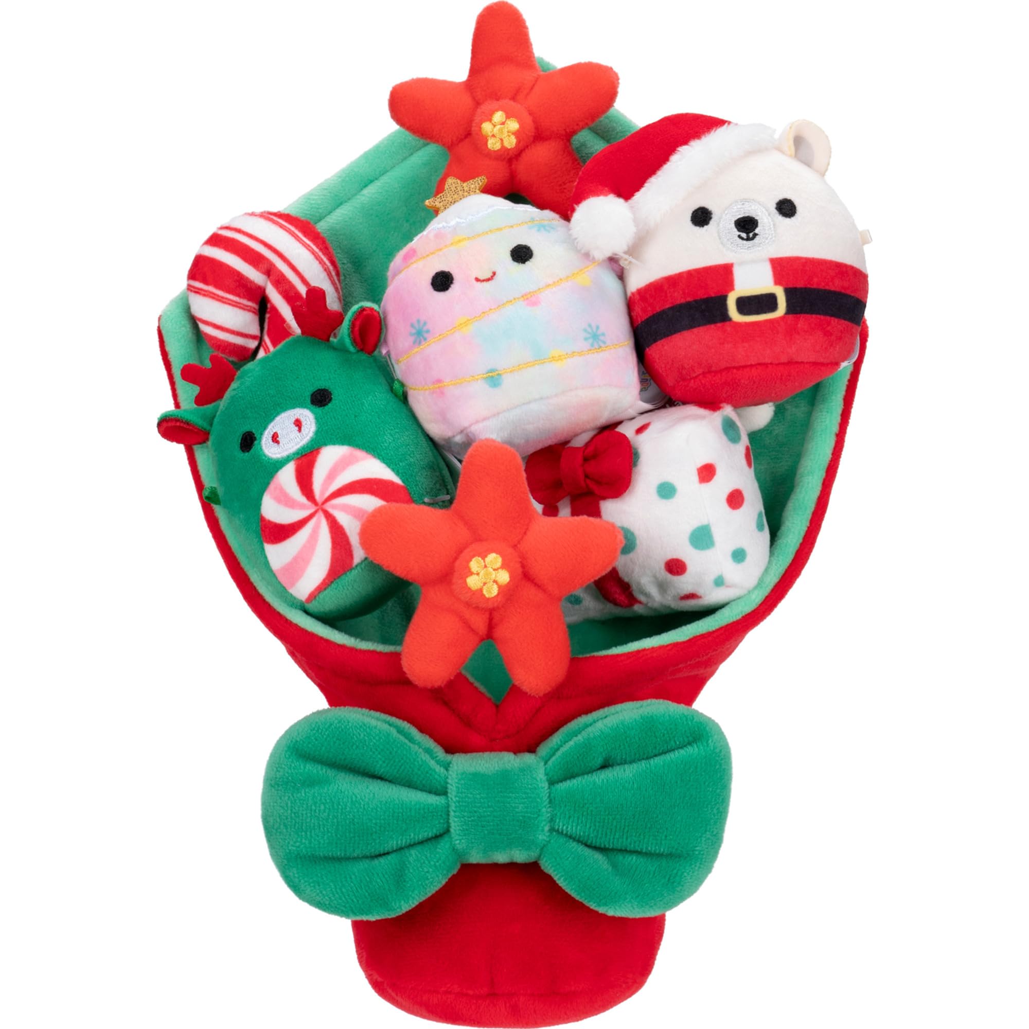 Squishmallows Micromallows Holiday Bouquet - 3 x 2.5-inch Plush, 9.5-inch Bouquet