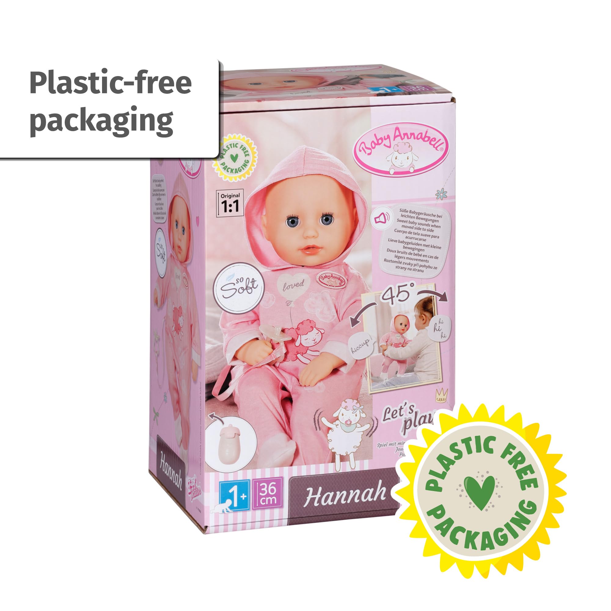 Baby Annabell Hannah Let's Play - Interactive Baby Doll with 5 Functions for Toddlers 8