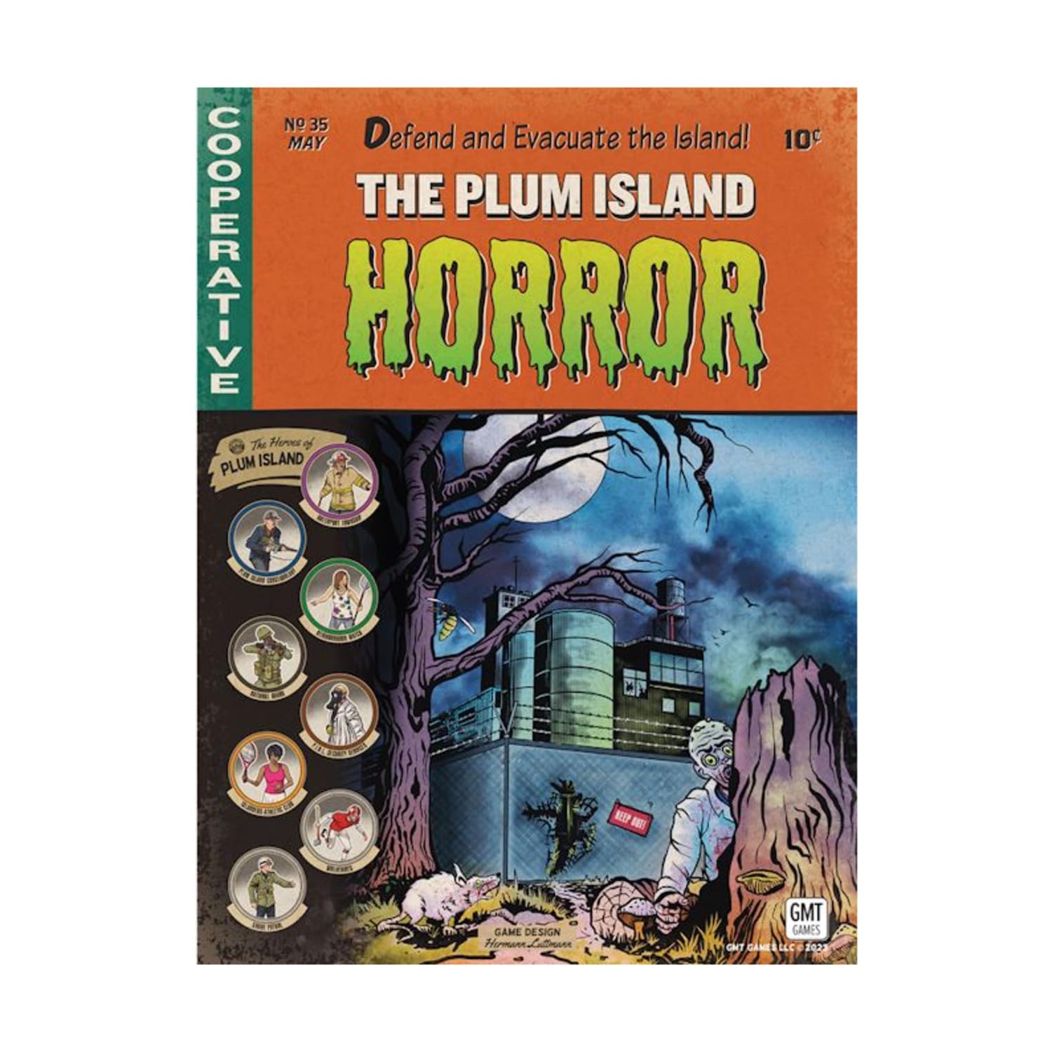 GMT Games Plum Island Horror - Cooperative Board Game with Tactical Survival Mechanics