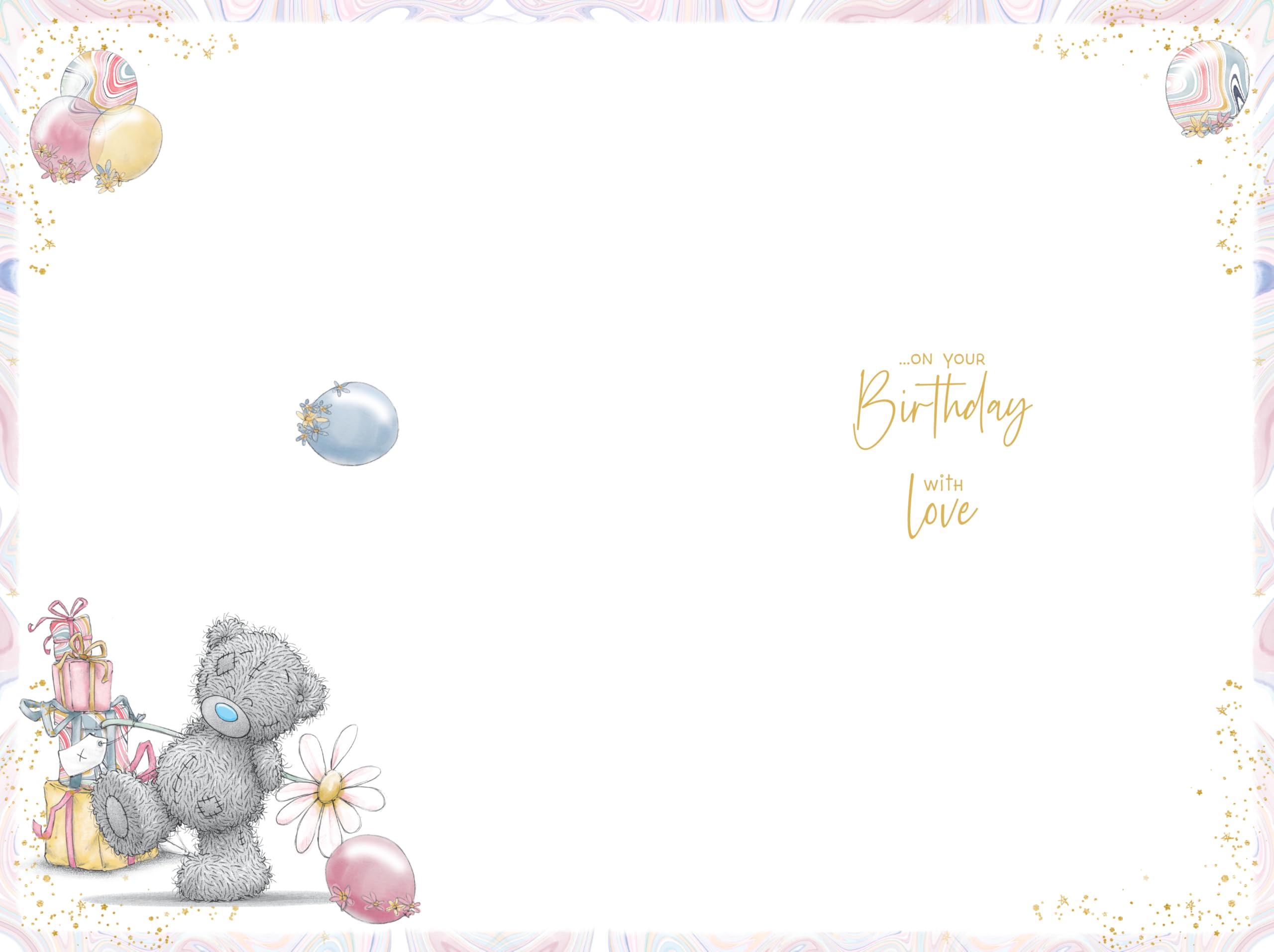 Me To You Tatty Teddy Luxury Gold Foil Birthday Card for Daughter-In-Law | 6 x 9 Inches