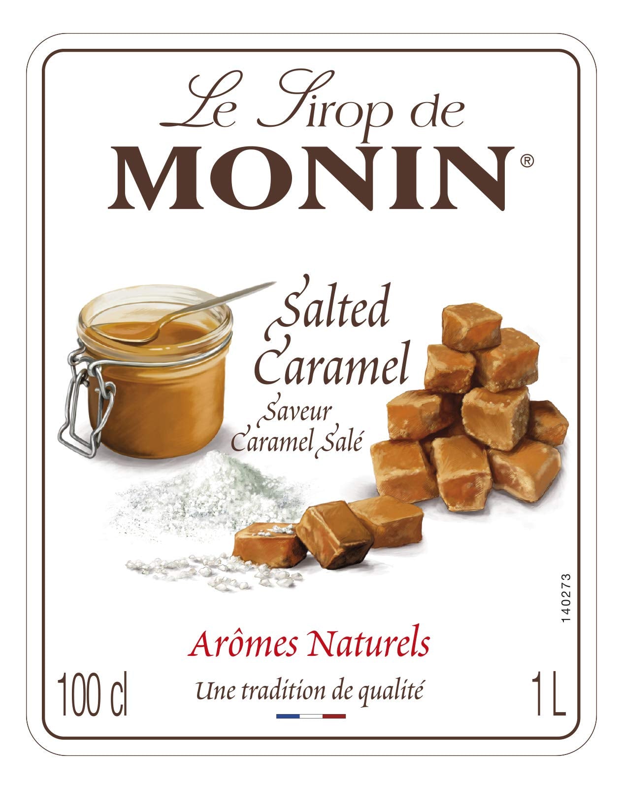 Monin Salted Caramel Syrup 1L - Premium Beverage Syrup for Coffee, Cocktails & Mocktails 6