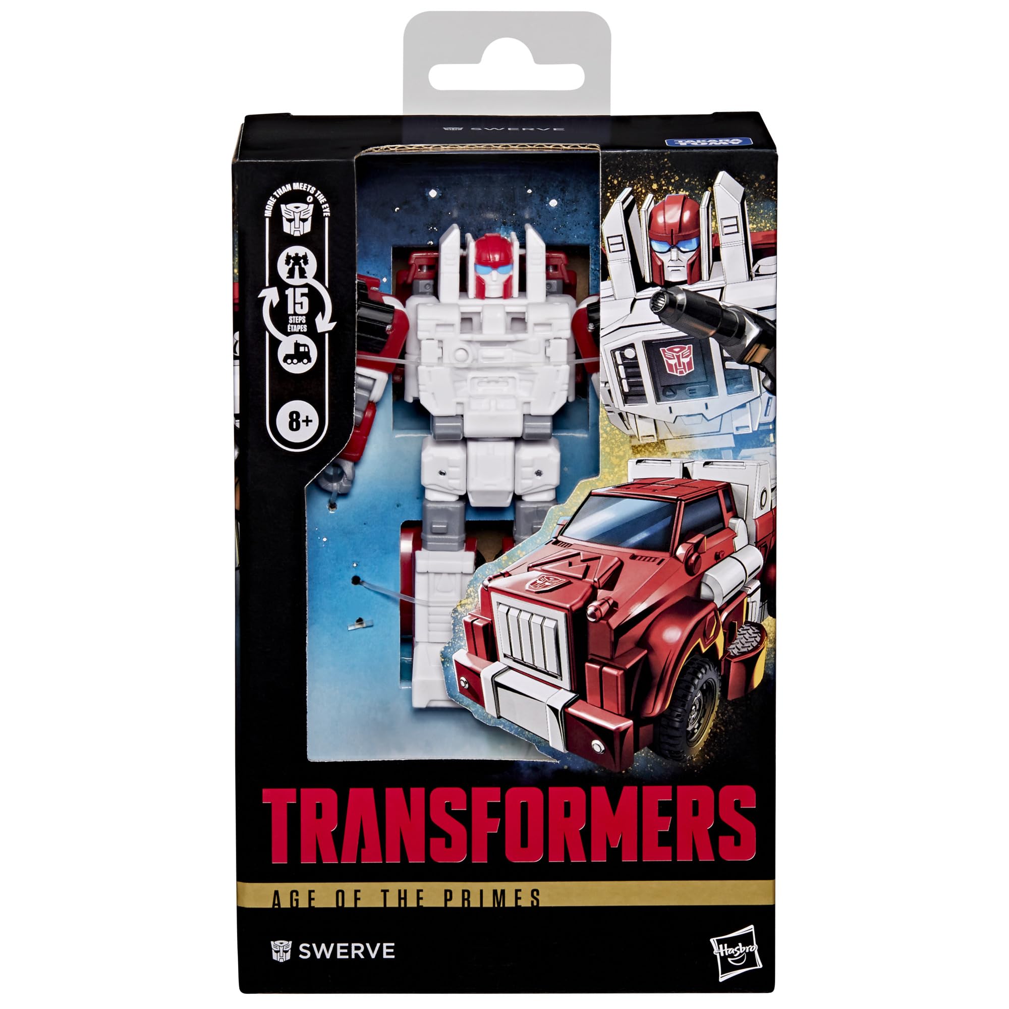 Transformers Age of the Primes Swerve Deluxe Class Action Figure | 4.5-Inch | 15 Steps Conversion 3