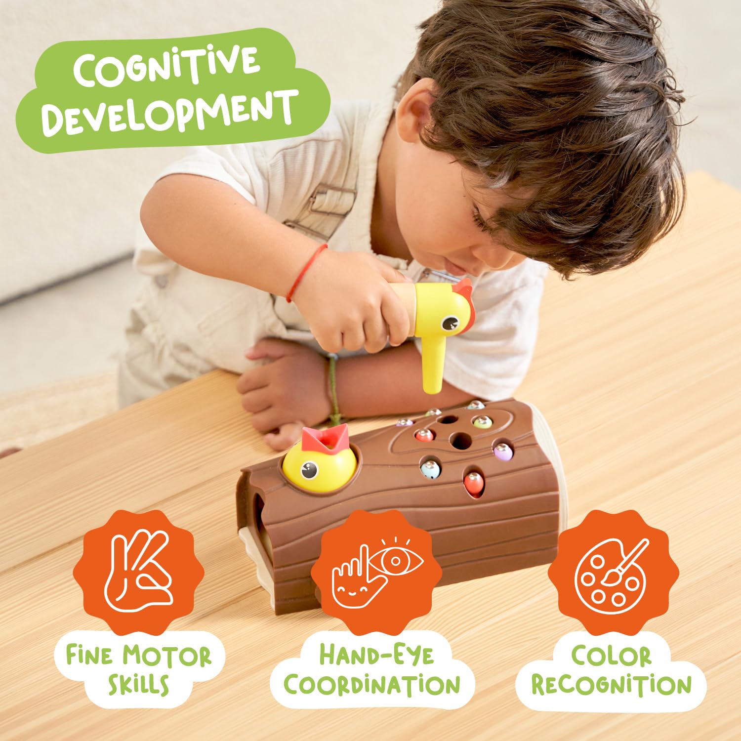 Nene Toys Little Woodpecker - Montessori Educational Toy for Toddlers 2-4 Years 7