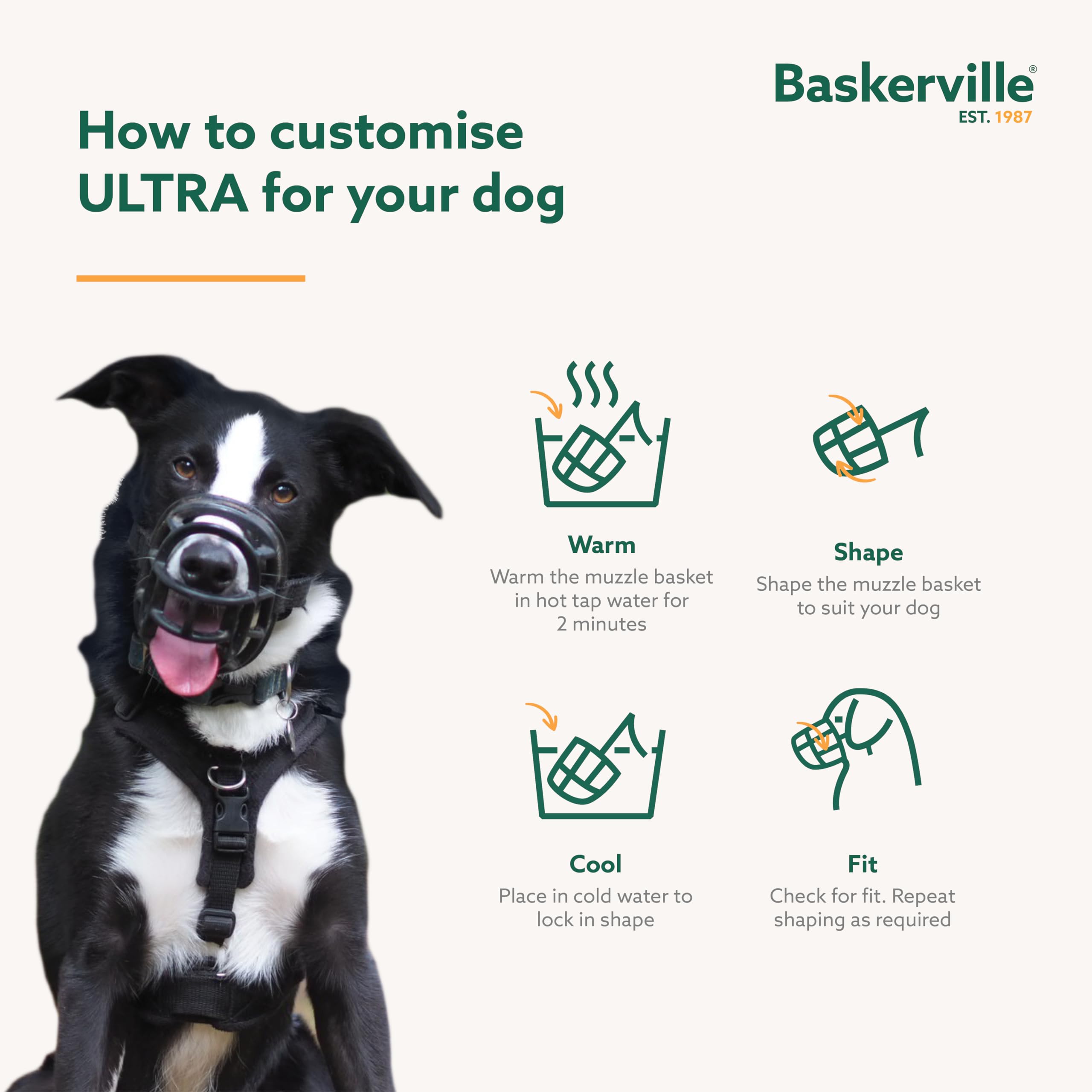 Baskerville ULTRA Muzzle - Patented Humane Design | Breathable | Size 5 4