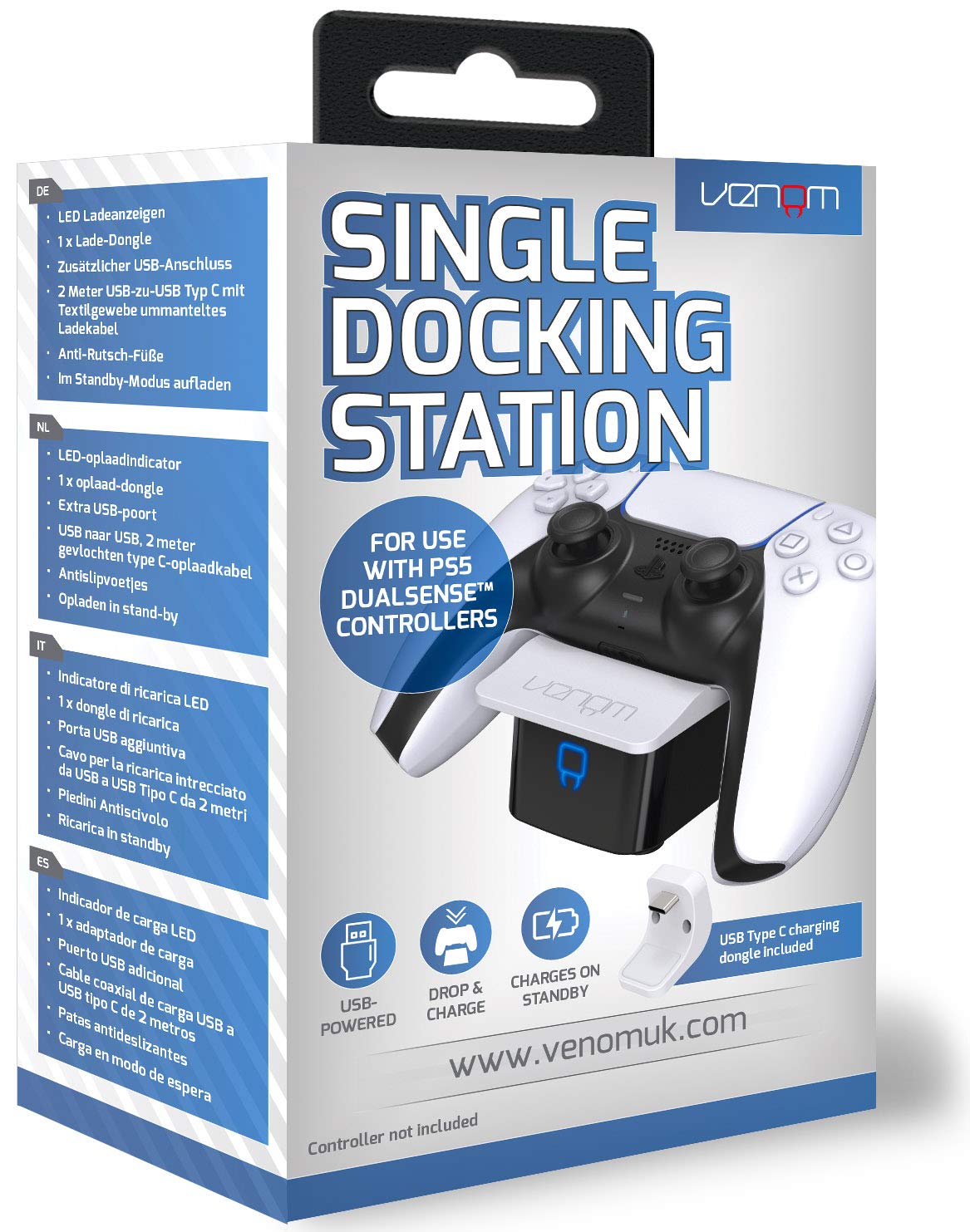 Venom PS5 DualSense Controller Charging Dock - White 14