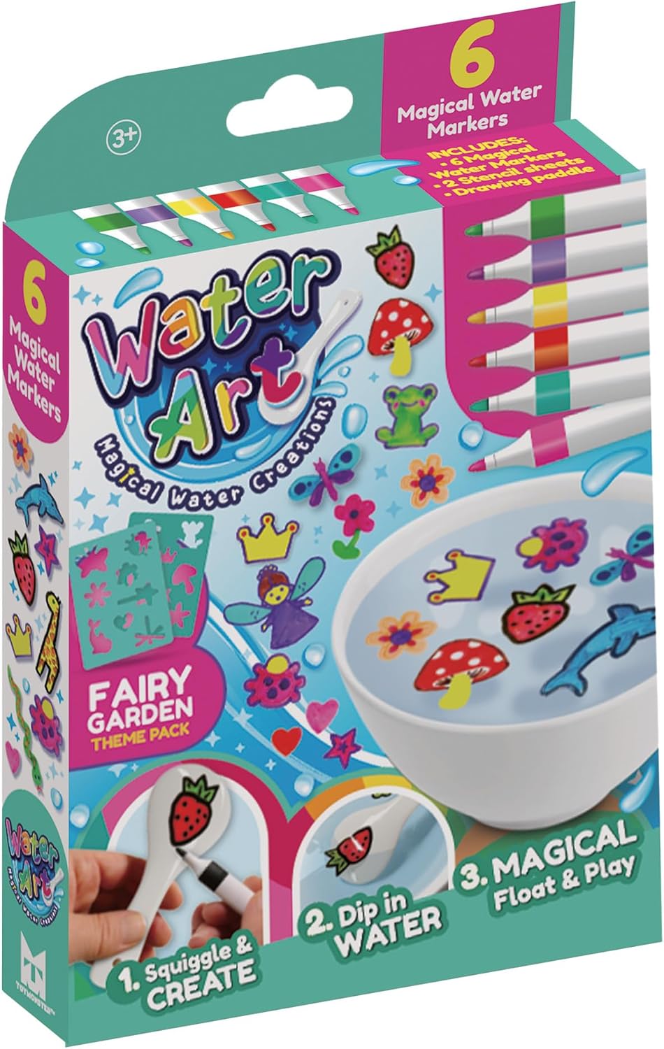 Water Art X-WA1003F Fairy Garden 6-Pen Craft Set - Arts & Crafts for Kids