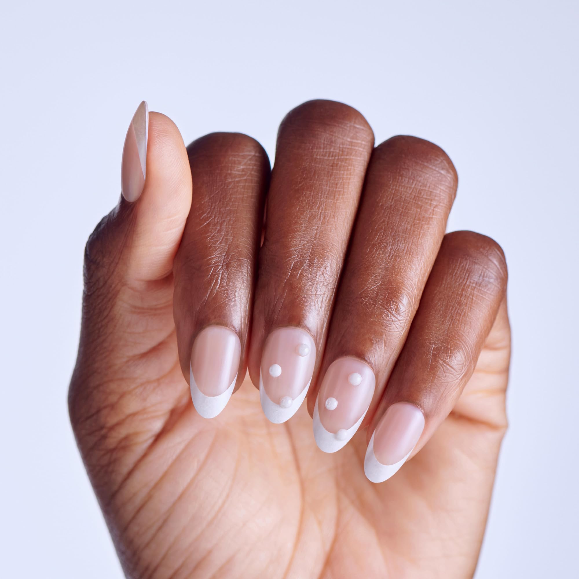 imPRESS Nails - CHILLS White Almond Medium Squoval Glossy Press-On Nails | 30 Count 2