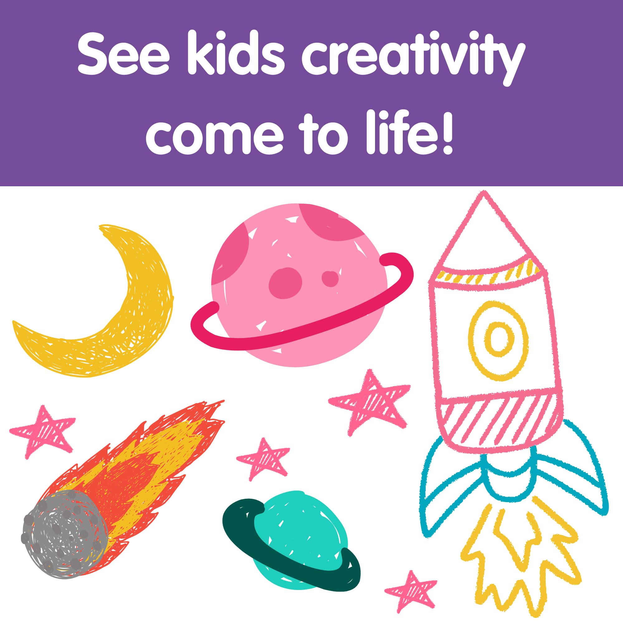 Galt Water Magic Space - Reusable Water-Reveal Colouring Book for Kids