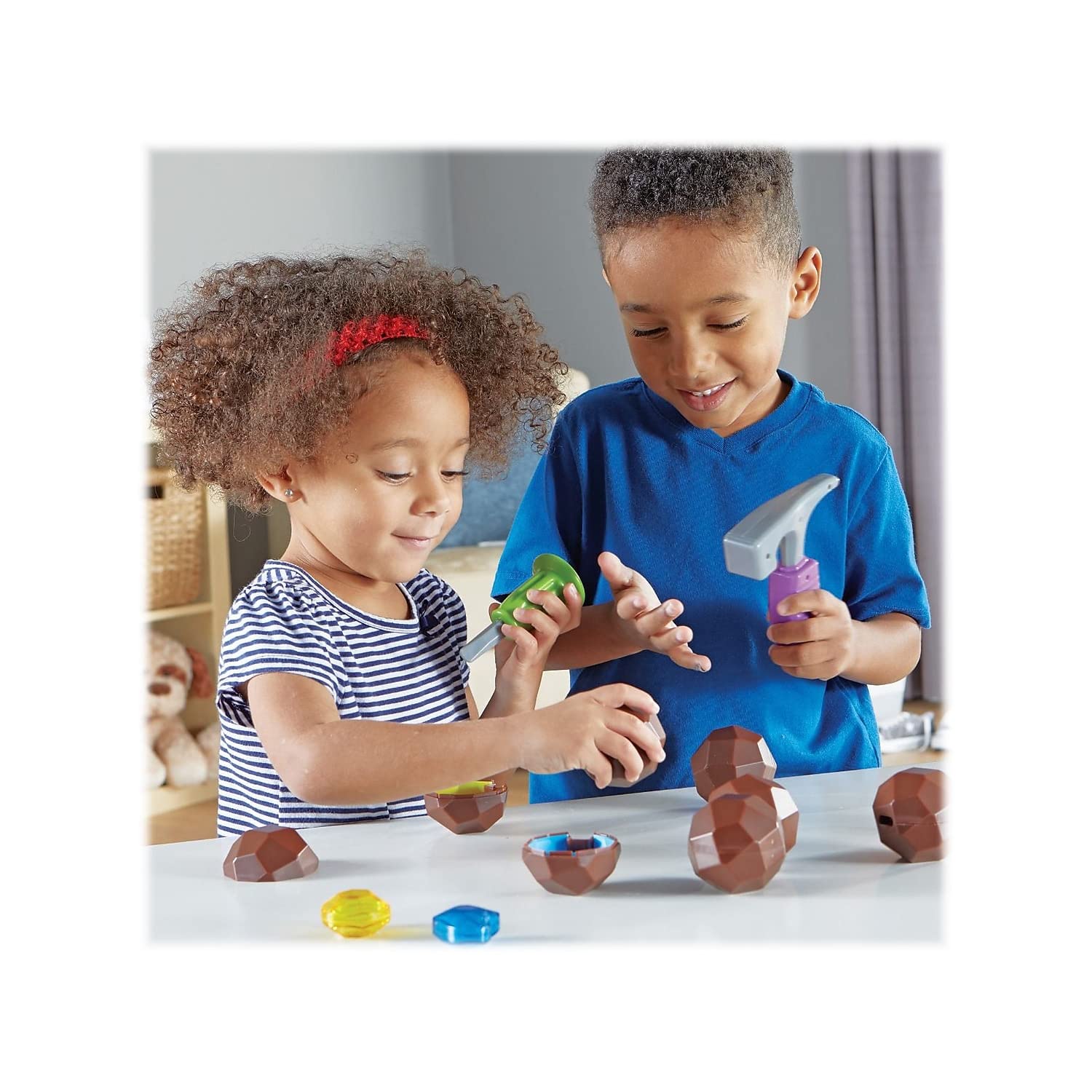 Learning Resources Rock 'n' Gem Surprise - Educational Playset for Sorting, Matching & Counting (Ages 3+) 13