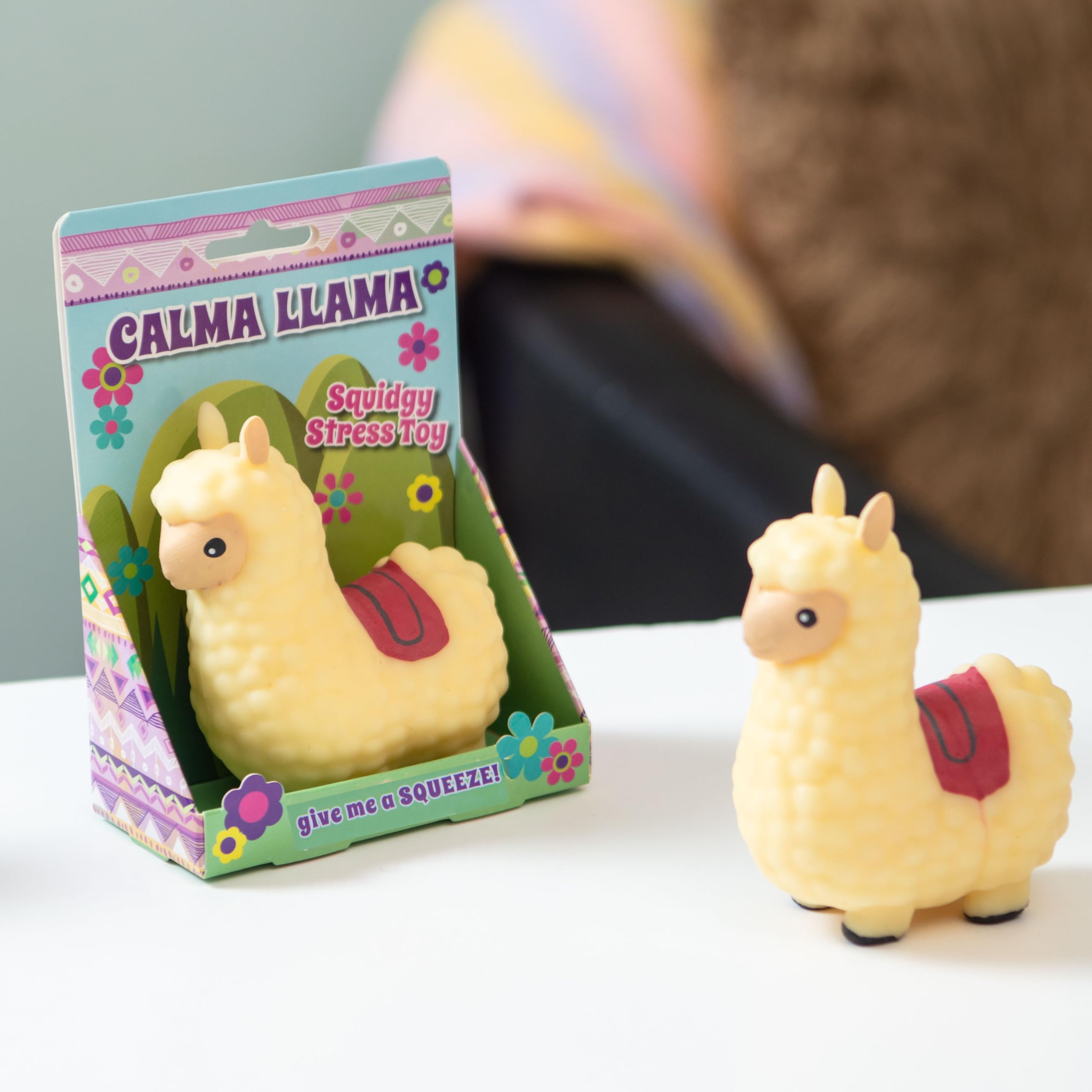 Calma Llama Fun Stress Relief Squeeze Toy | Multicoloured Silicone Fidget for Anxiety | Office Desk Accessory & Gift 8