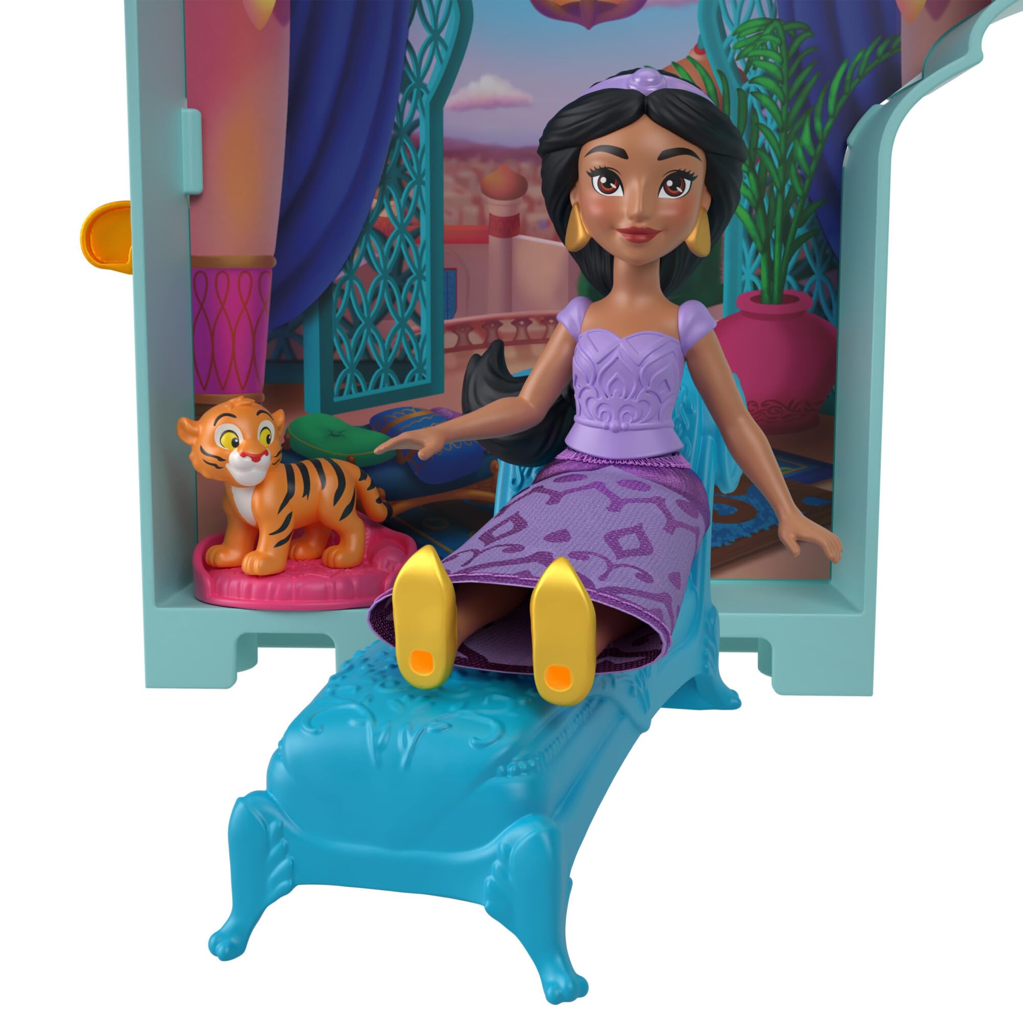 Mattel Disney Princess Storytime Stackers - Jasmine's Palace Playset with Doll & Friends, Inspired by Aladdin 5