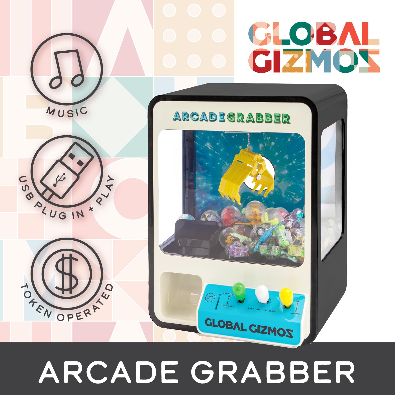 Global Gizmos 50189 Candy Grabber Claw Machine Arcade Game 9