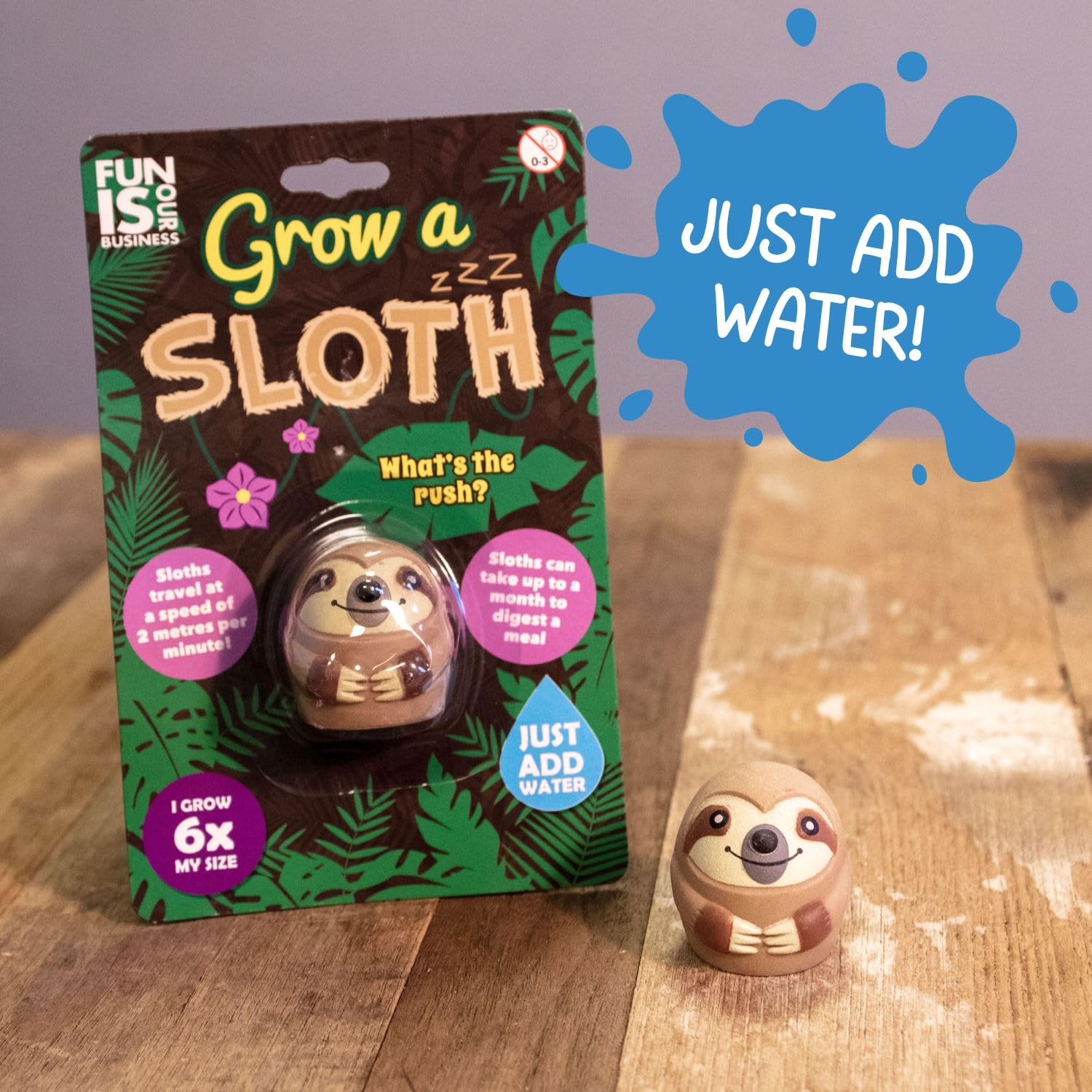 Grow a Sloth Toy - Just Add Water, Expands Up to 6x Size - Fun for Kids Ages 5-8 4