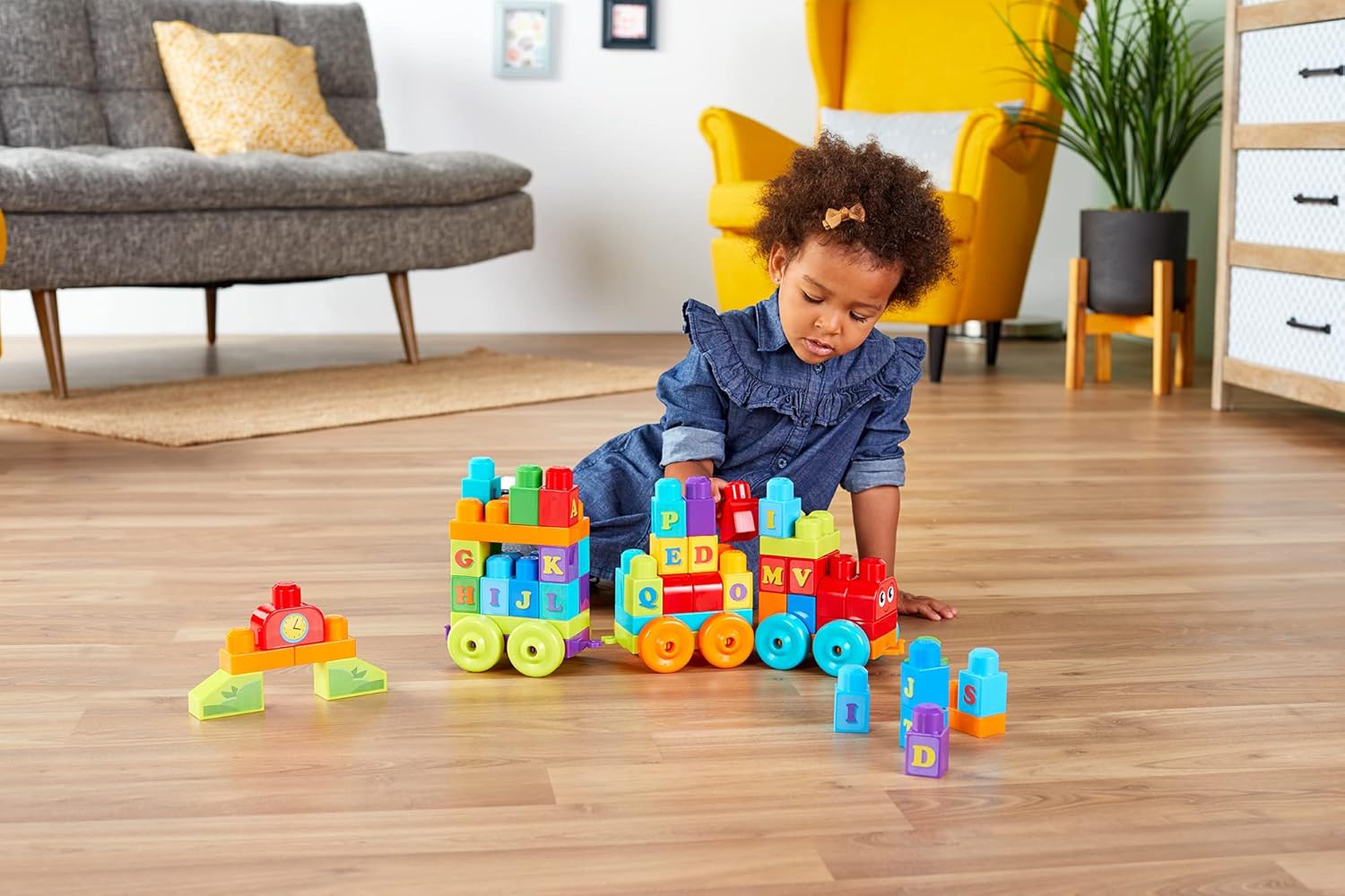 Mega Bloks Building Basics ABC Learning Train - Educational Building Set for Toddlers 1+ 5