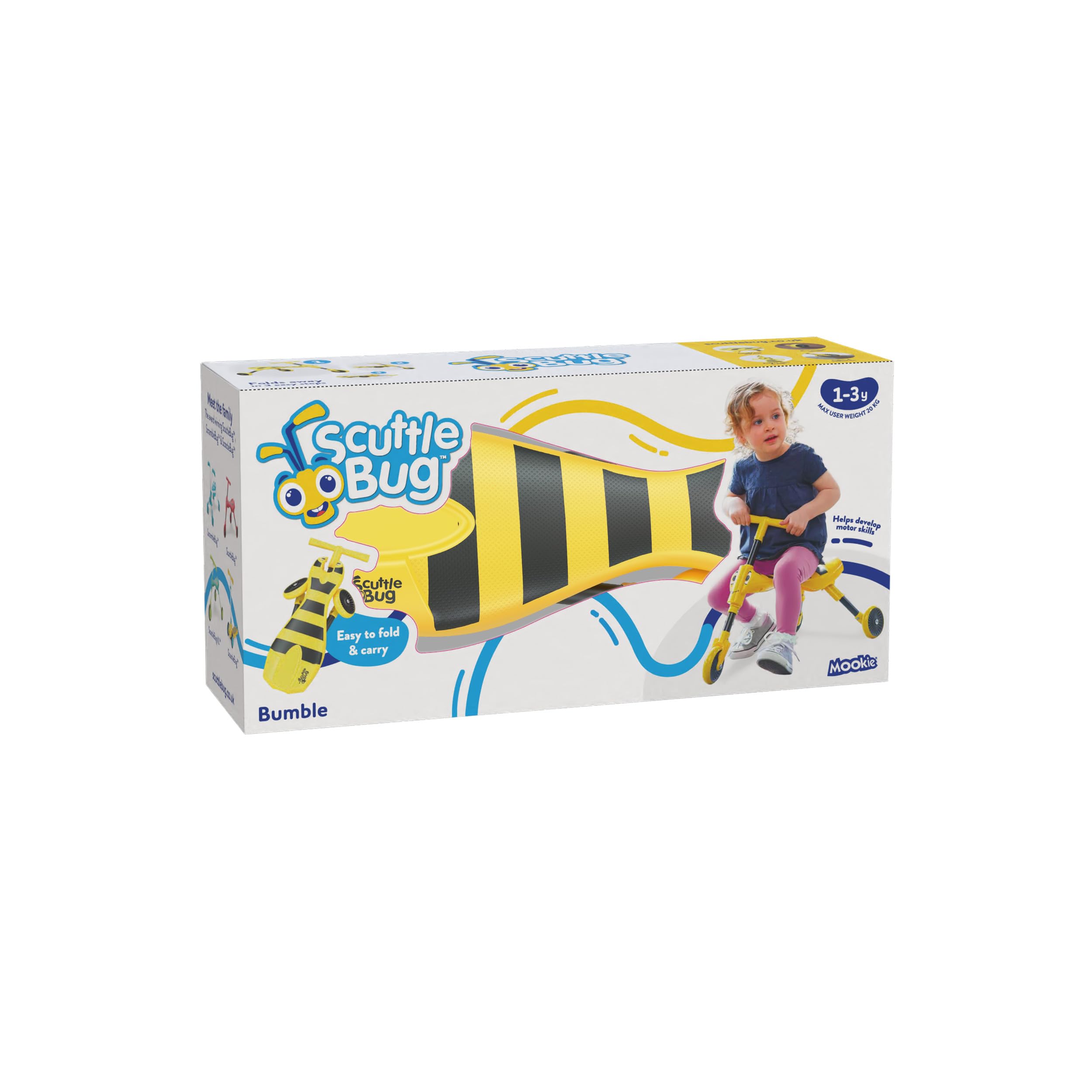 Scuttlebug 3-Wheel Foldable Ride-On Tricycle - Fun Push Bike for 1-3 Year Olds 6